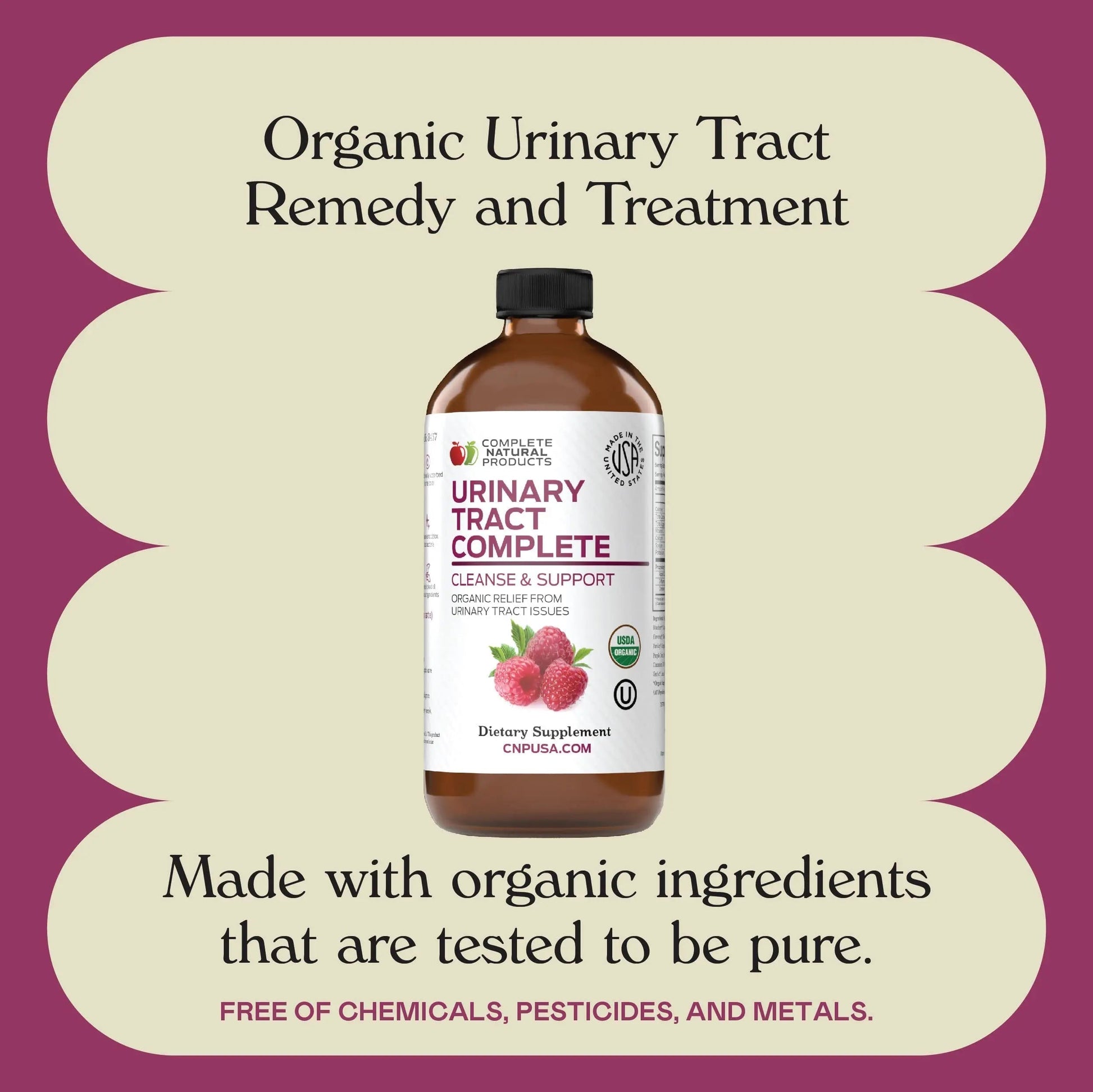 Complete Natural Products Urinary Tract Complete 8oz - Liquid Supplement for a Urinary Tract Cleanse, Defense, Health, and Treatment with Organic Cranberry & Organic D-Mannose Complete Natural Products Au supplements