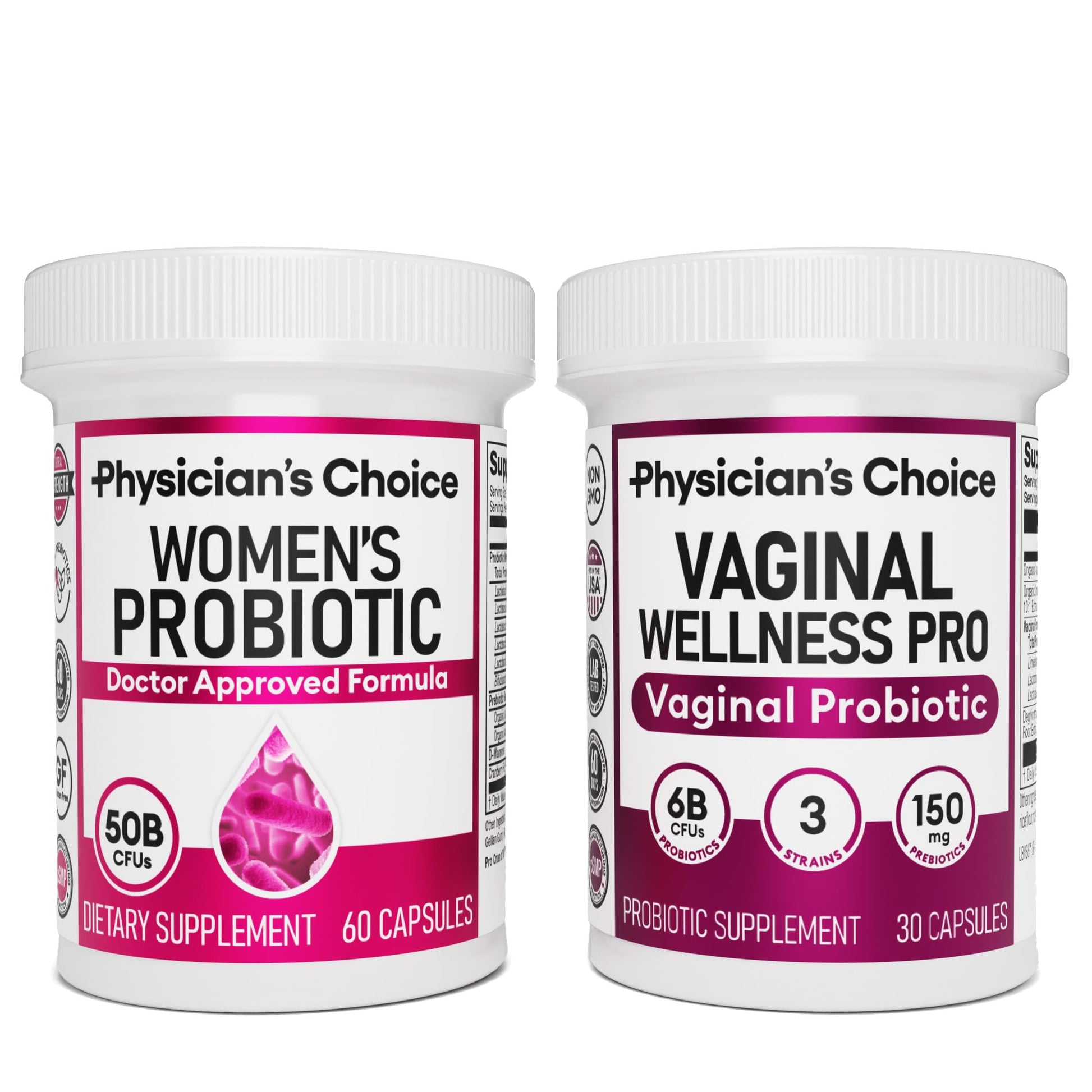 Physician's CHOICE Feminine Power Duo Bundle - Vaginal Probiotic 30ct + Womens Probiotic 60ct Physician's CHOICE Au supplements