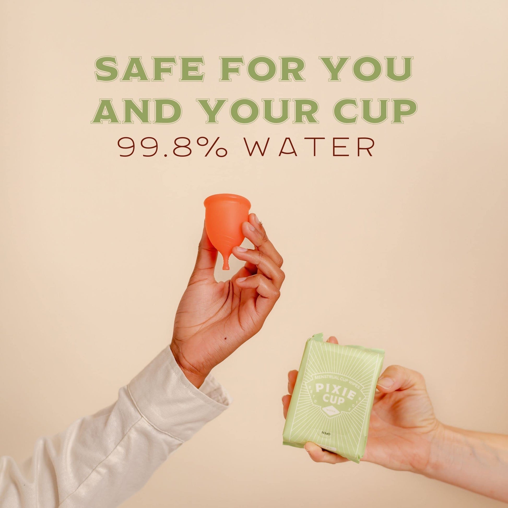 Menstrual Cup Wipes - On The Go Public Bathroom Feminine Wipes - Safe On Period Cups & Menstrual discs Pixie Cup Au supplements