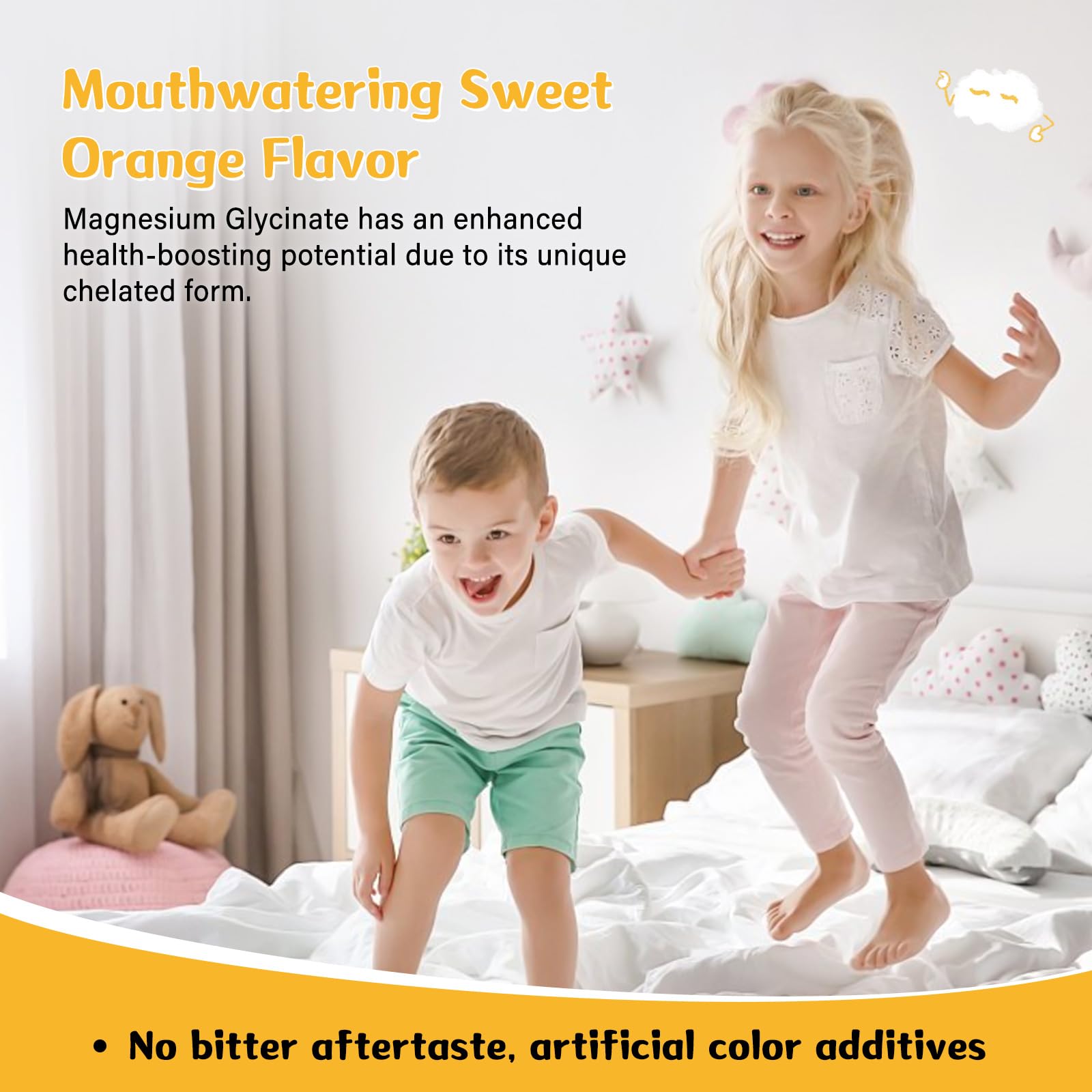 Magnesium Glycinate Gummies for Kids & Adults - Magnesium Glycinate 300mg Chewable Supplement - Promotes Sleep, Muscle, Relaxation (60Count) GREABBY Au supplements