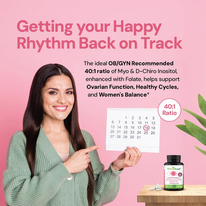 Myo-Inositol & D-Chiro Inositol Supplement for Women's Health | Fertility Supplements Women | Inositol 40:1 Ratio Support Ovarian Function & Healthy Hormone Balance Women | 2050mg | 120 Powder Caps ForestLeafAu supplements