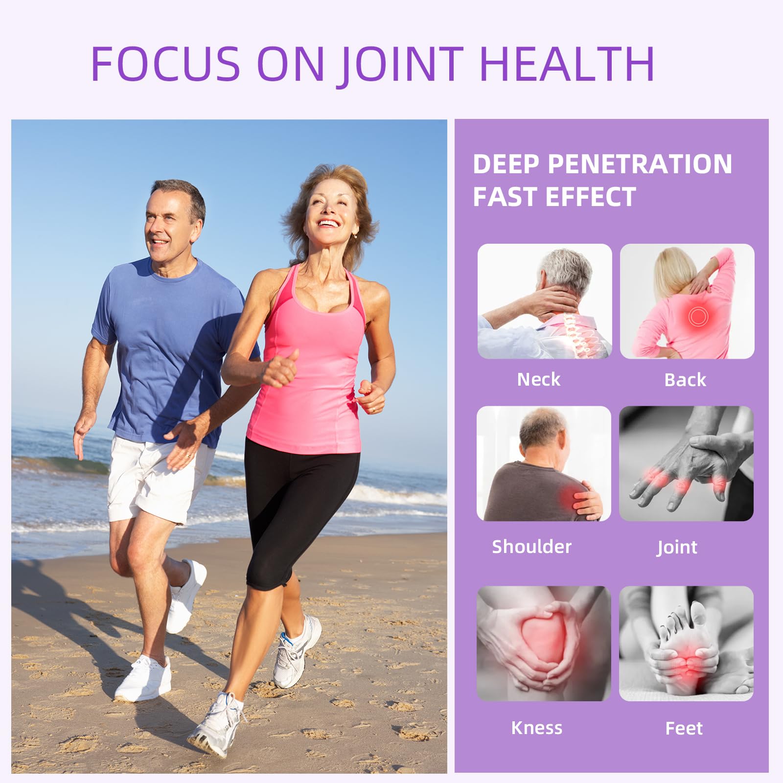Nodfens Joint Pain Gel, Purple Relief Soothing Massage Cream for Knees, Neck, Feet, Hand Whole Body Nodfens Au supplements