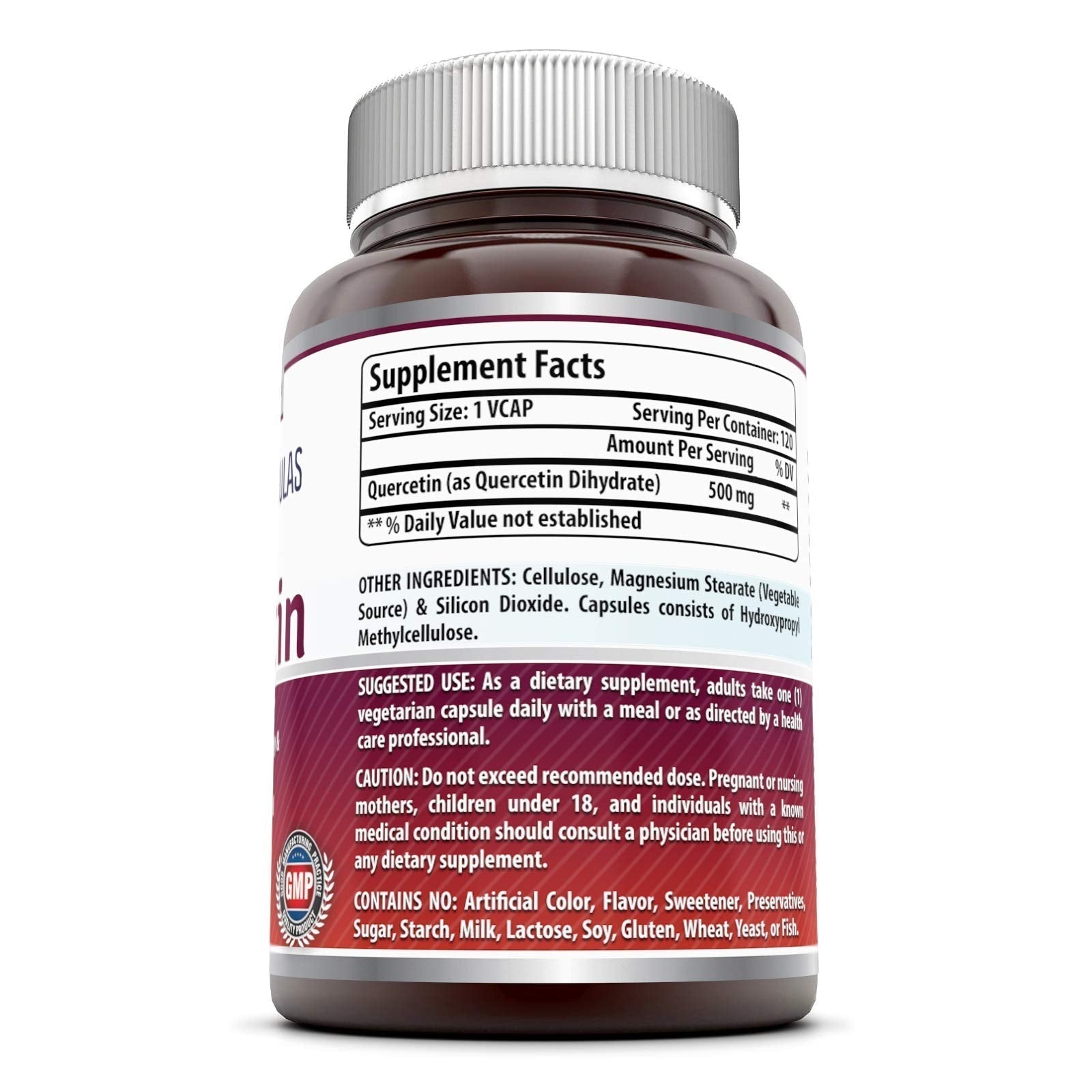 Amazing Formulas Quercetin 500mg 120 Veggie Capsules Supplement - Non-GMO Amazing Nutrition Au supplements