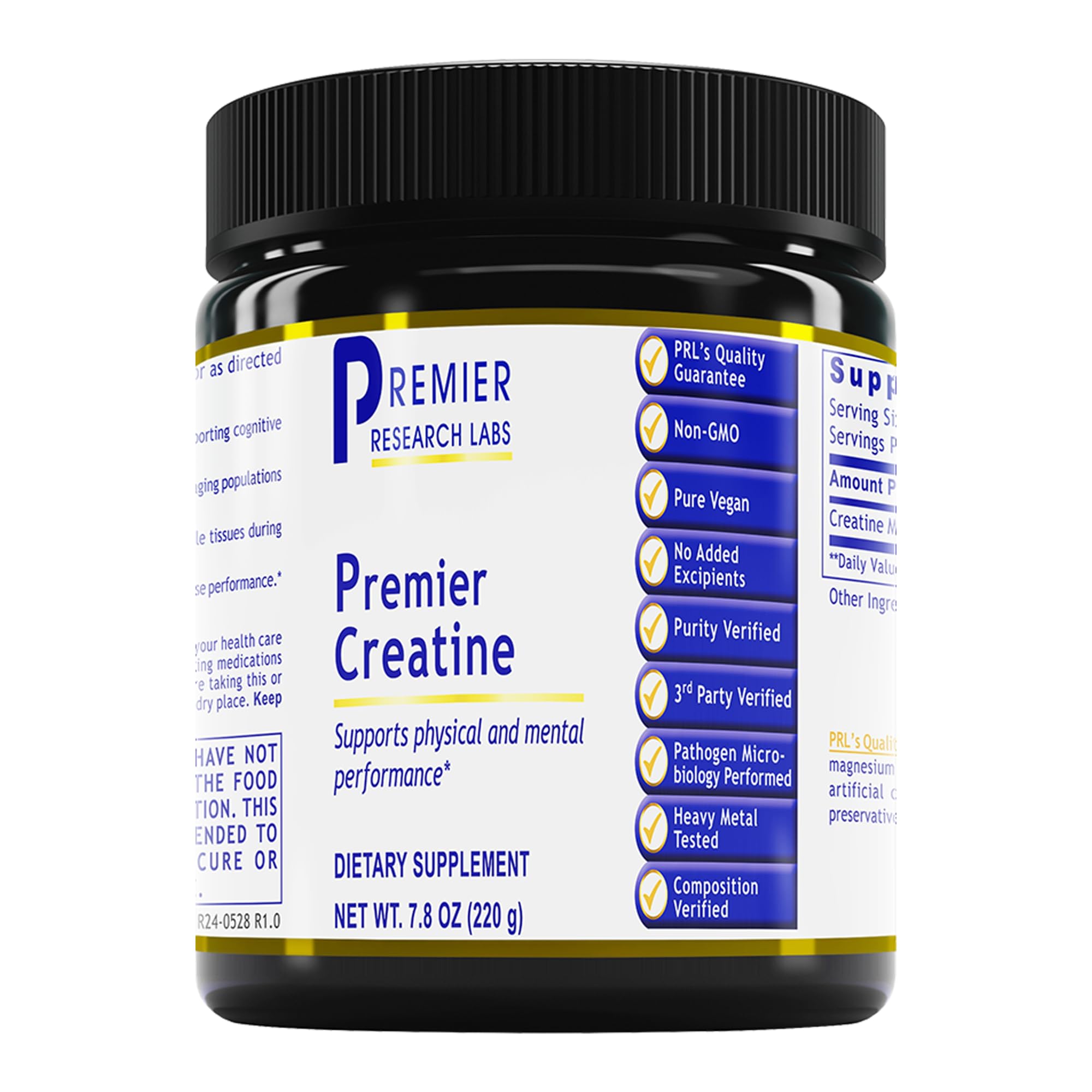Premier Research Labs Premier Creatine - Creatine Monohydrate Powder, Creatine Powder for Men, Women, Vegetarians, Unflavored Vegan Friendly Formula - 7.8 oz (40 Servings) Premier Research Labs Au supplements