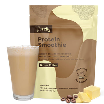 FlavCity Protein Powder Smoothie, Butter Coffee - 100% Grass-Fed Whey Protein Powder FlavCity Au supplements
