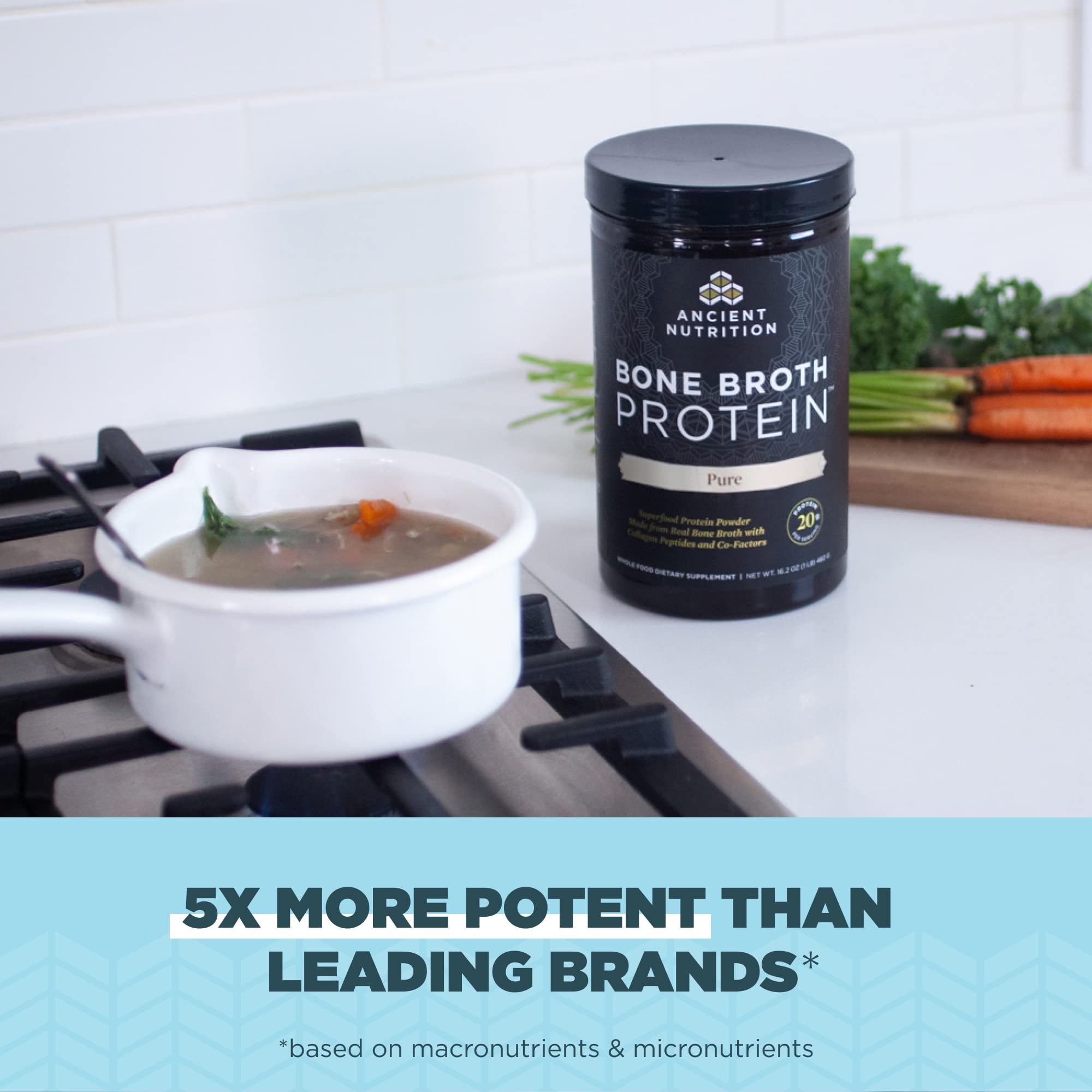 Ancient Nutrition Bone Broth Protein Powder, Pure Flavor, 20 Servings Size Ancient Nutrition Au supplements