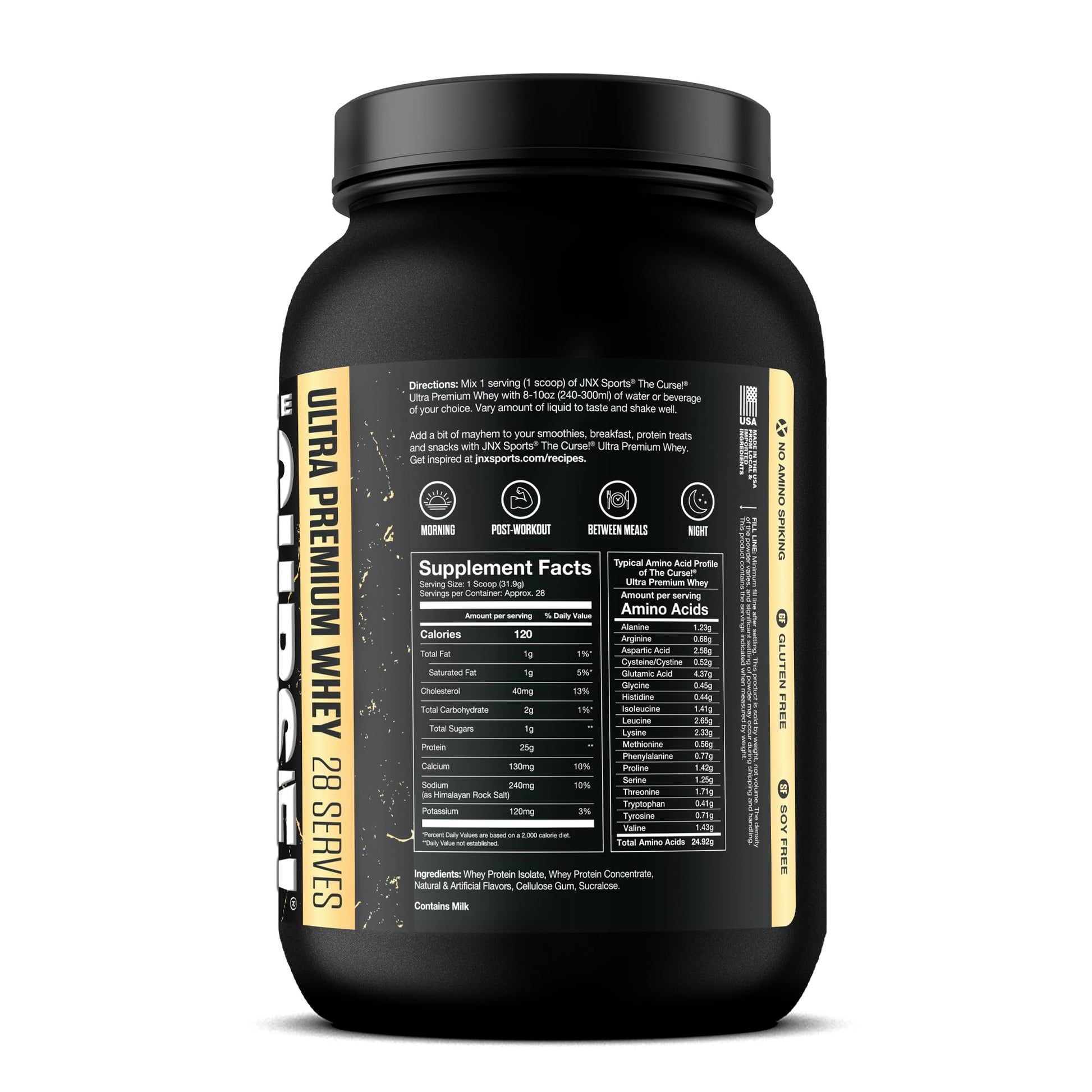 JNX SPORTS The Curse! Ultra Premium Whey Protein Powder Vanilla Bean 2lb | 25g Protein JNX SPORTS Au supplements