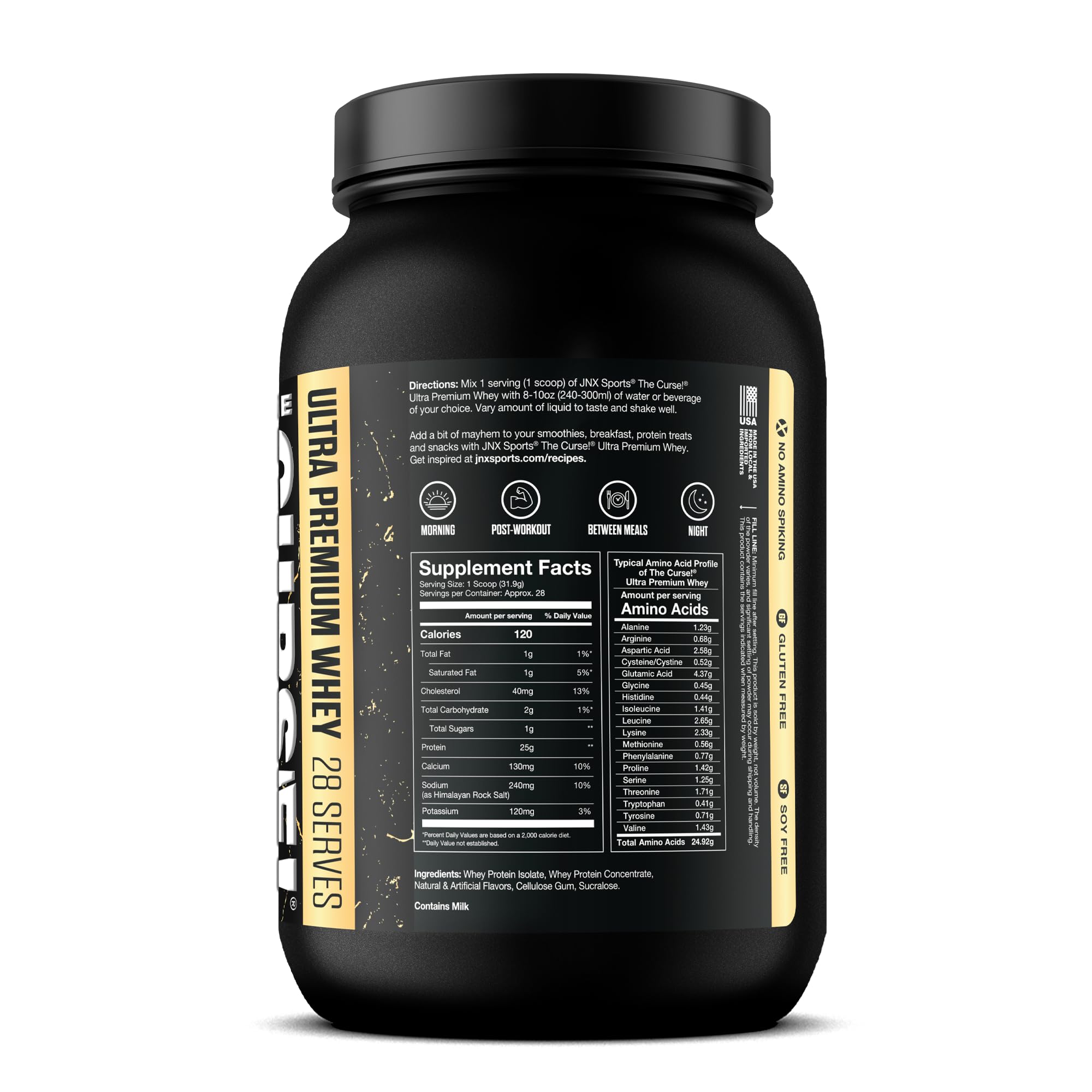 JNX SPORTS The Curse! Ultra Premium Whey Protein Powder Vanilla Bean 2lb | 25g Protein JNX SPORTS Au supplements