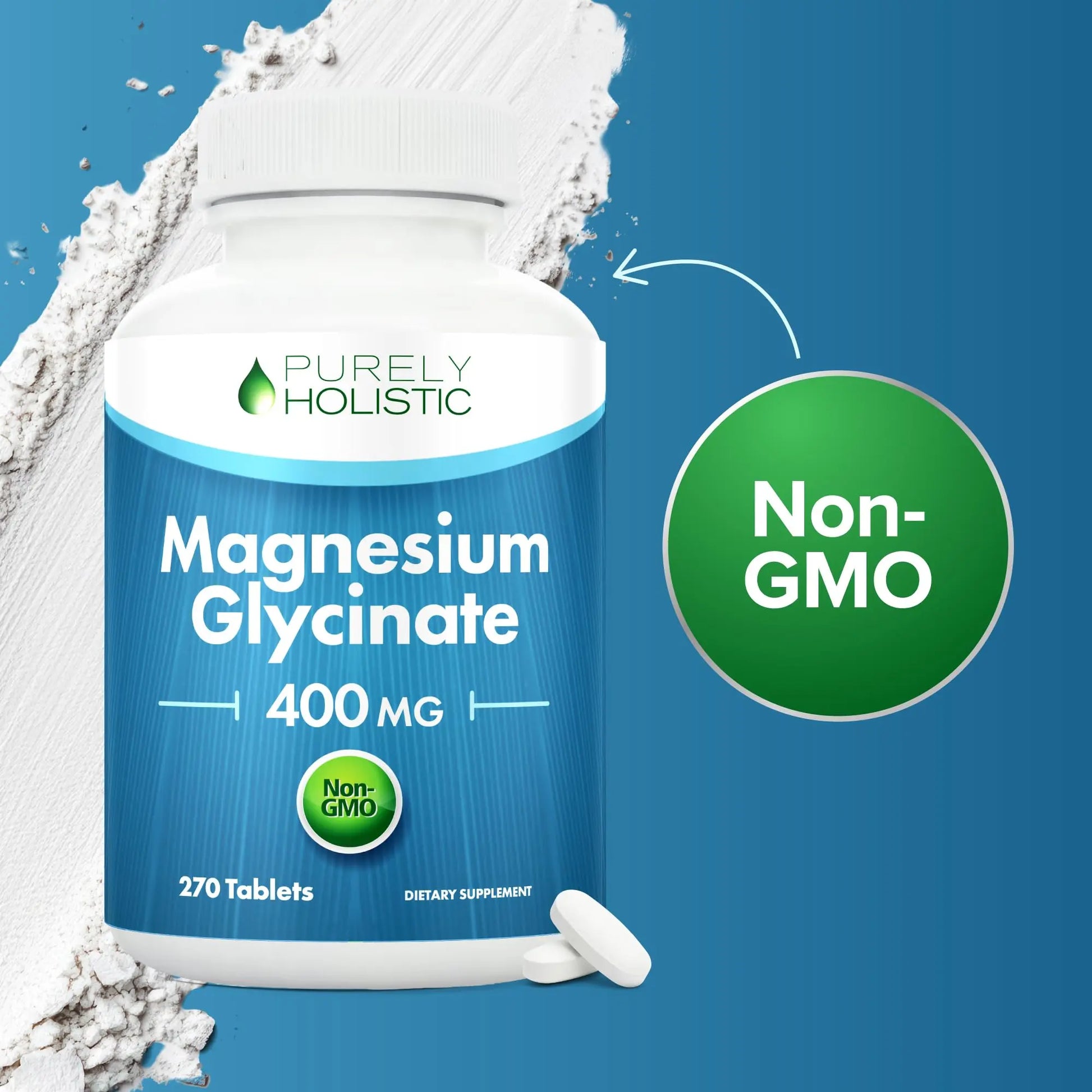 Magnesium Glycinate 400mg | 4+ Month Supply | Sleep, Relaxation & Muscle Support | High Absorption Chelated Magnesium Supplement for Women & Men | Gentle on Digestion | Vegan | 270 Tablets Purely Holistic Au supplements