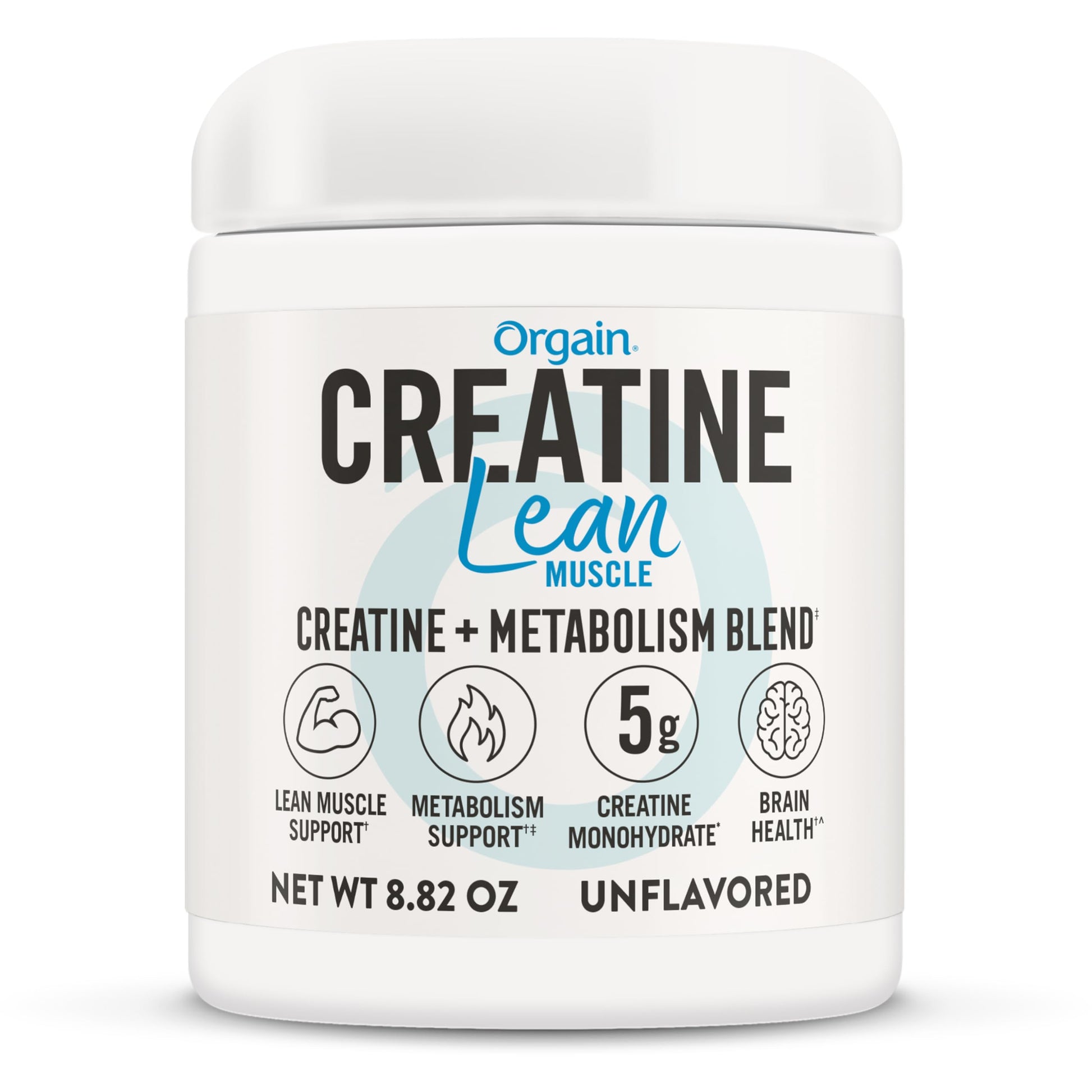Orgain Micronized Creatine Monohydrate Lean Muscle Powder with Metabolism Blend, Unflavored, 50 Servings, Supports Muscle Strength and Brain Health, No Dairy or Soy, Gluten Free, Vegan Orgain Au supplements