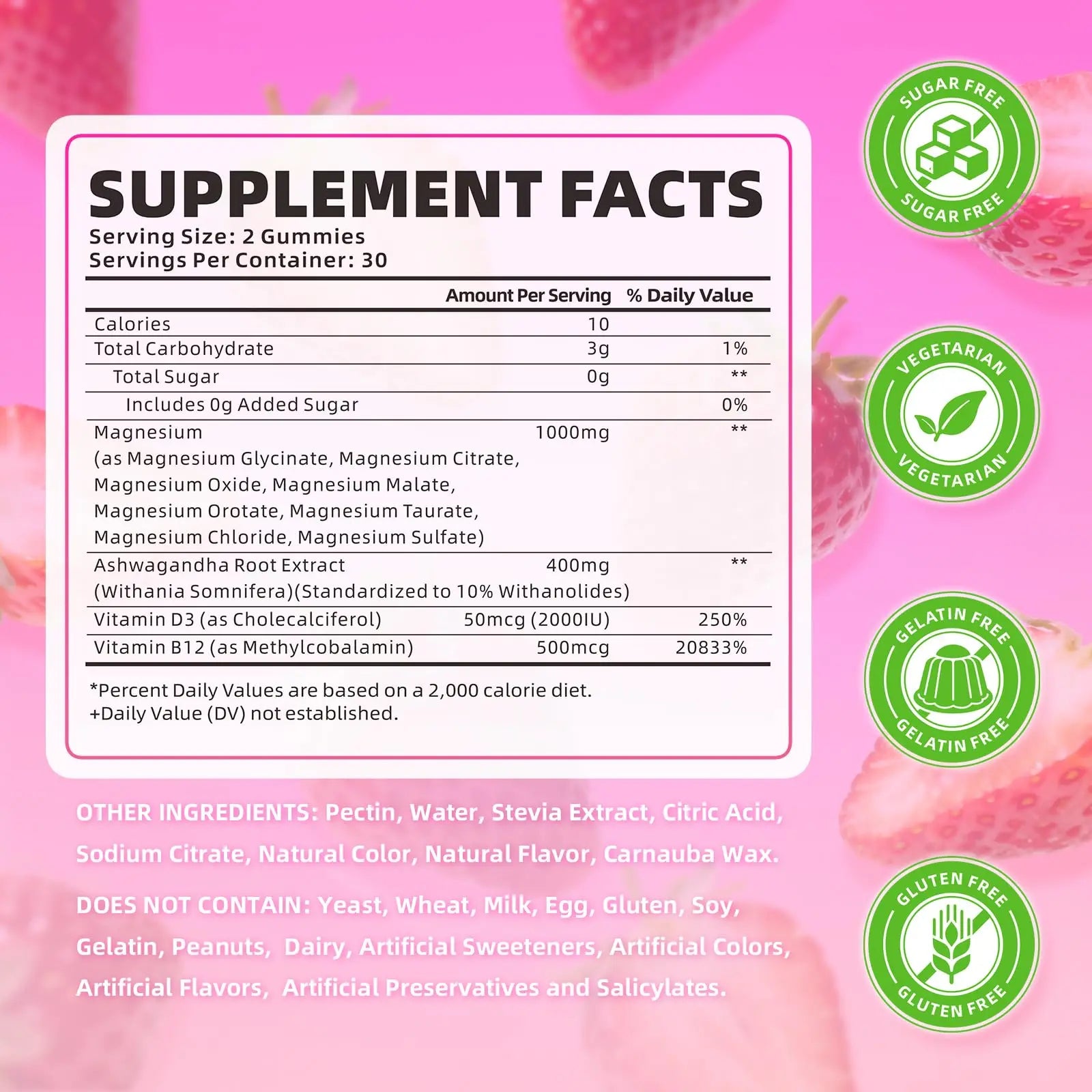 softbear Magnesium Complex Gummies for Women & Men & Kids, 8 in 1 Magnesium Complex Supplement 1000mg-Magnesium Glycinate,Citrate,Malate Supports Calm, Zzz, Muscle Cramp, Strawberry Flavor 120 Count softbear Au supplements