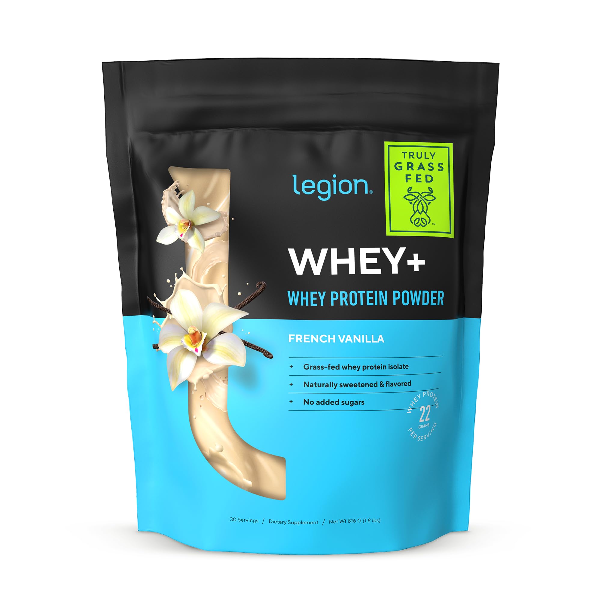 LEGION Whey+ Vanilla Whey Isolate Protein Powder from Grass Fed Cows - Low Carb LEGION Au supplements