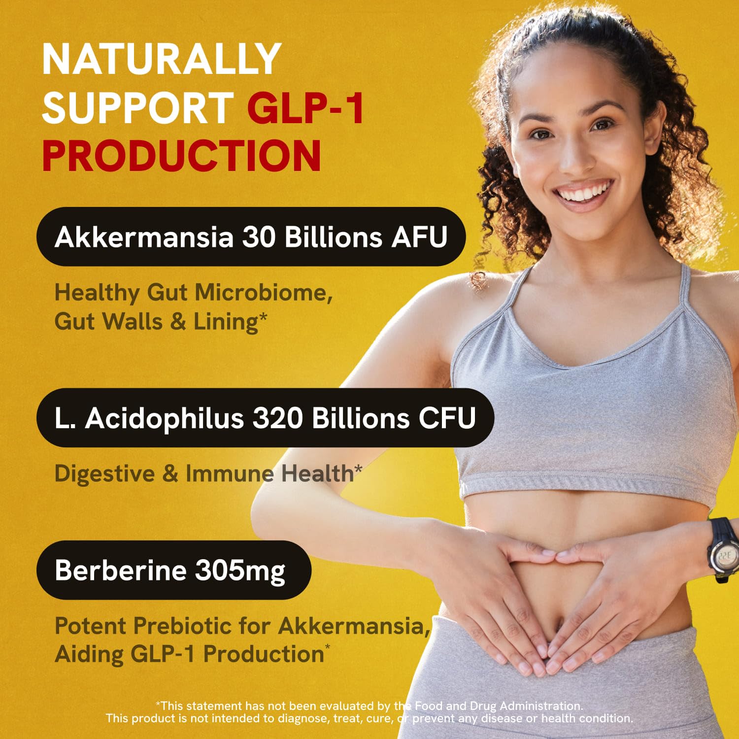 Akkermansia Muciniphila Probiotics 320 Billion CFU| Probiotic and Prebiotic | Akkermansia Probiotics for gut health | Inulin Prebiotic Fiber Capsules Astaxanthin & Berberine & Chromium | 120 capsules Stanis Labs Au supplements