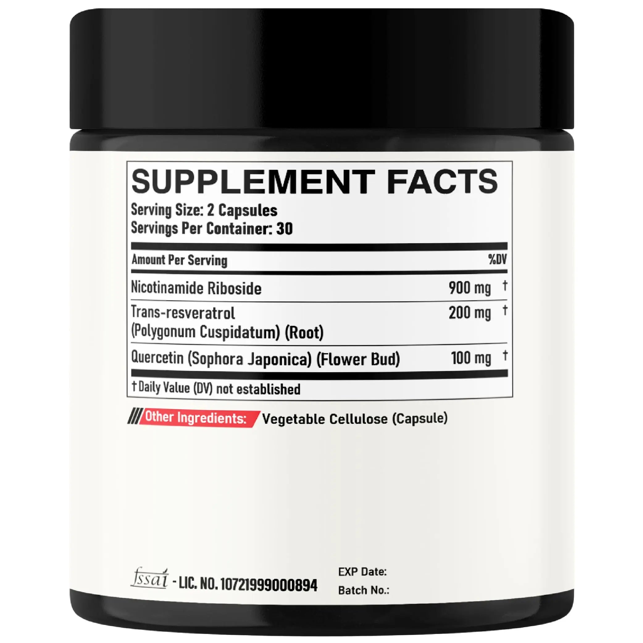DEDICAD NAD Supplement with Nicotinamide Riboside, Trans-Resveratrol, Quercetin - Cellular Energy & Repair, Vitality, Healthy Aging - 60 Count DEDICAD Au supplements