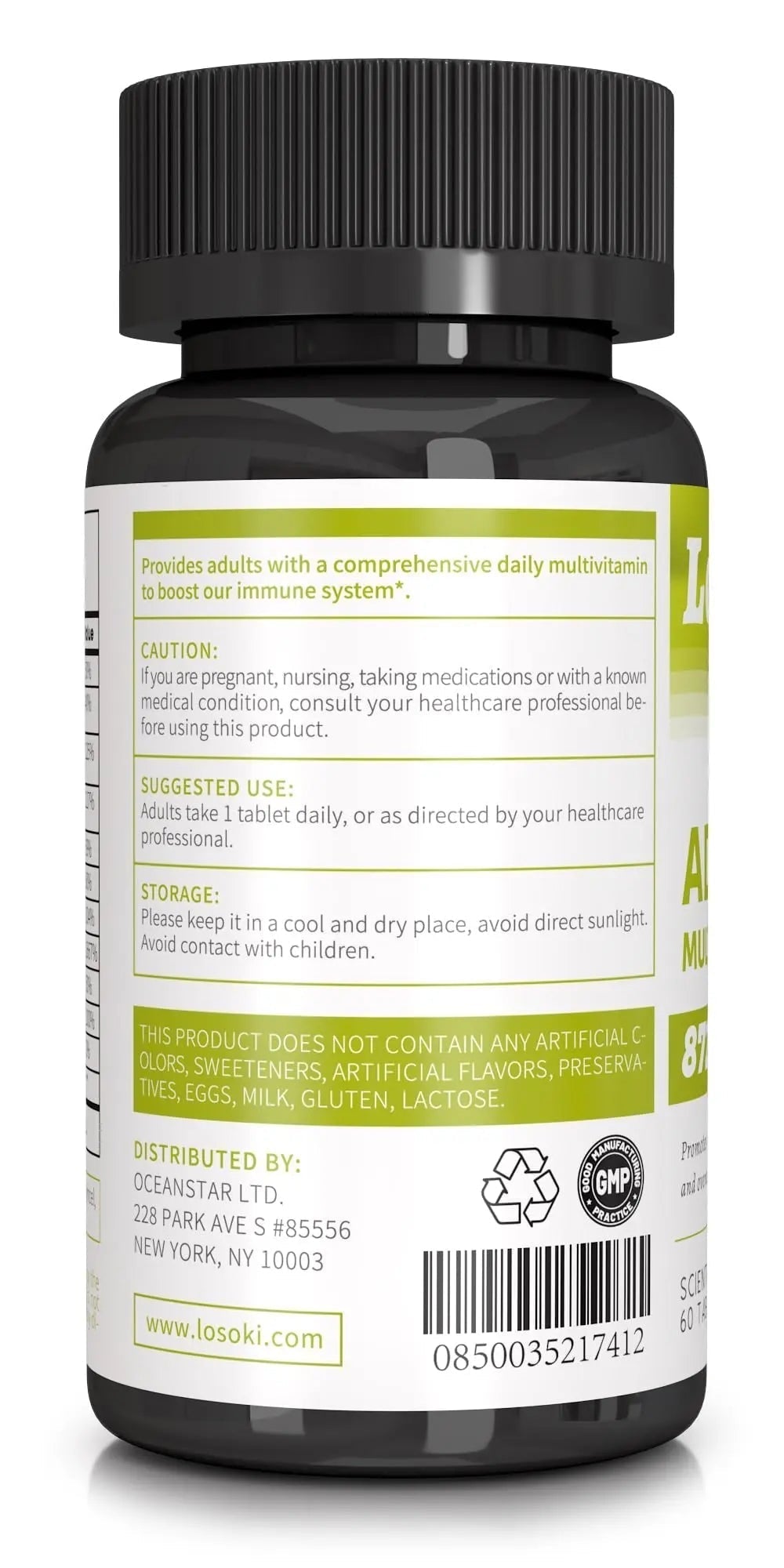 Losoki Adult Multi Vitamins - Comprehensive Daily Multivitamin Supplement for Men and Women - 60 Tablets for Enhanced Energy Losoki Au supplements