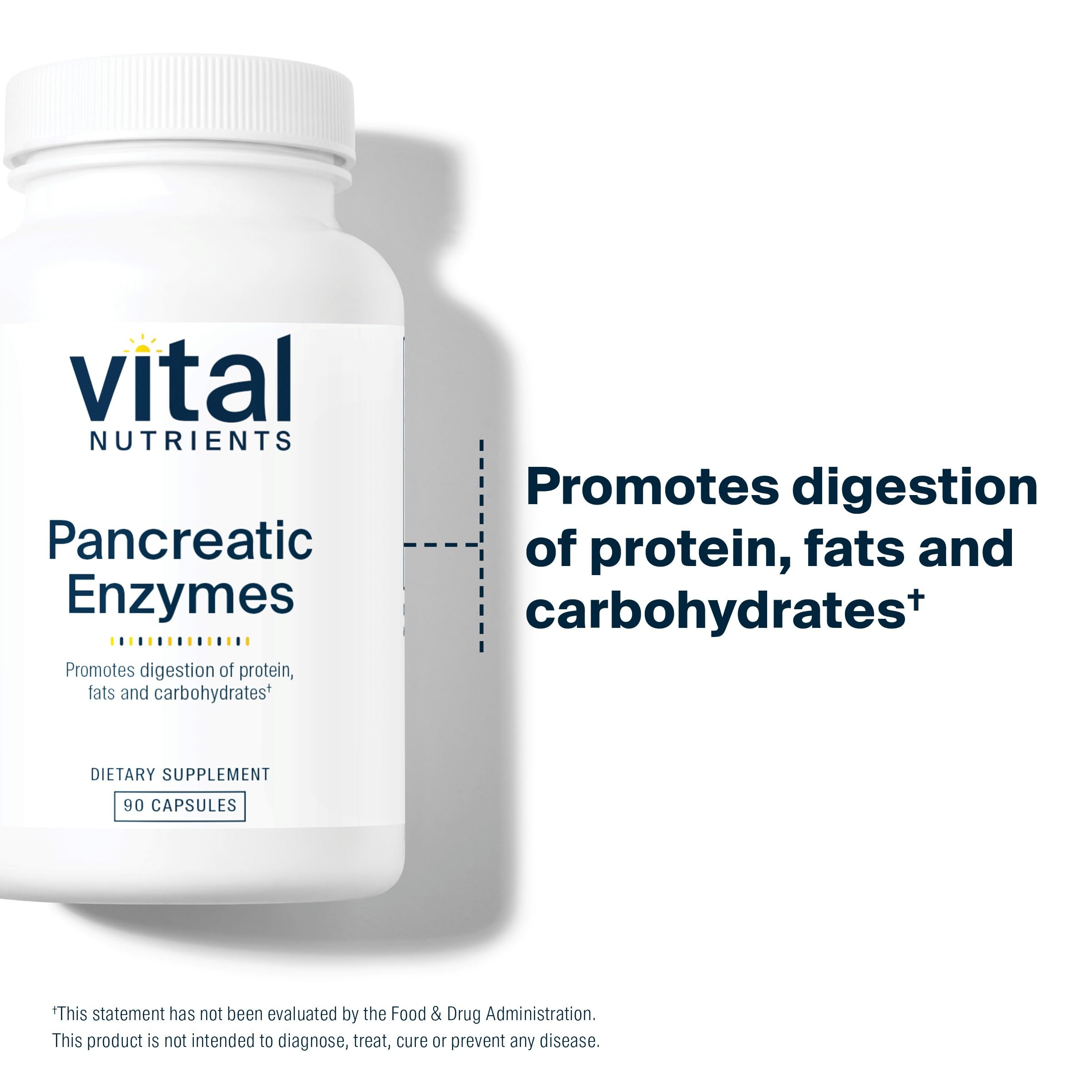 Vital Nutrients Pancreatic Enzymes 1000mg (Full Strength) | Pancreatin Digestion Supple Vital Nutrients Au supplements