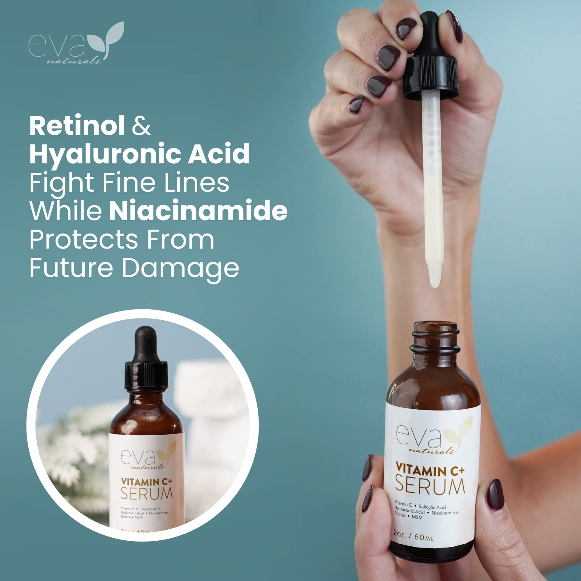 Vitamin C Serum for Face - Vitamin C Facial Serums with Hyaluronic Acid, Retinol Eva Naturals Au supplements