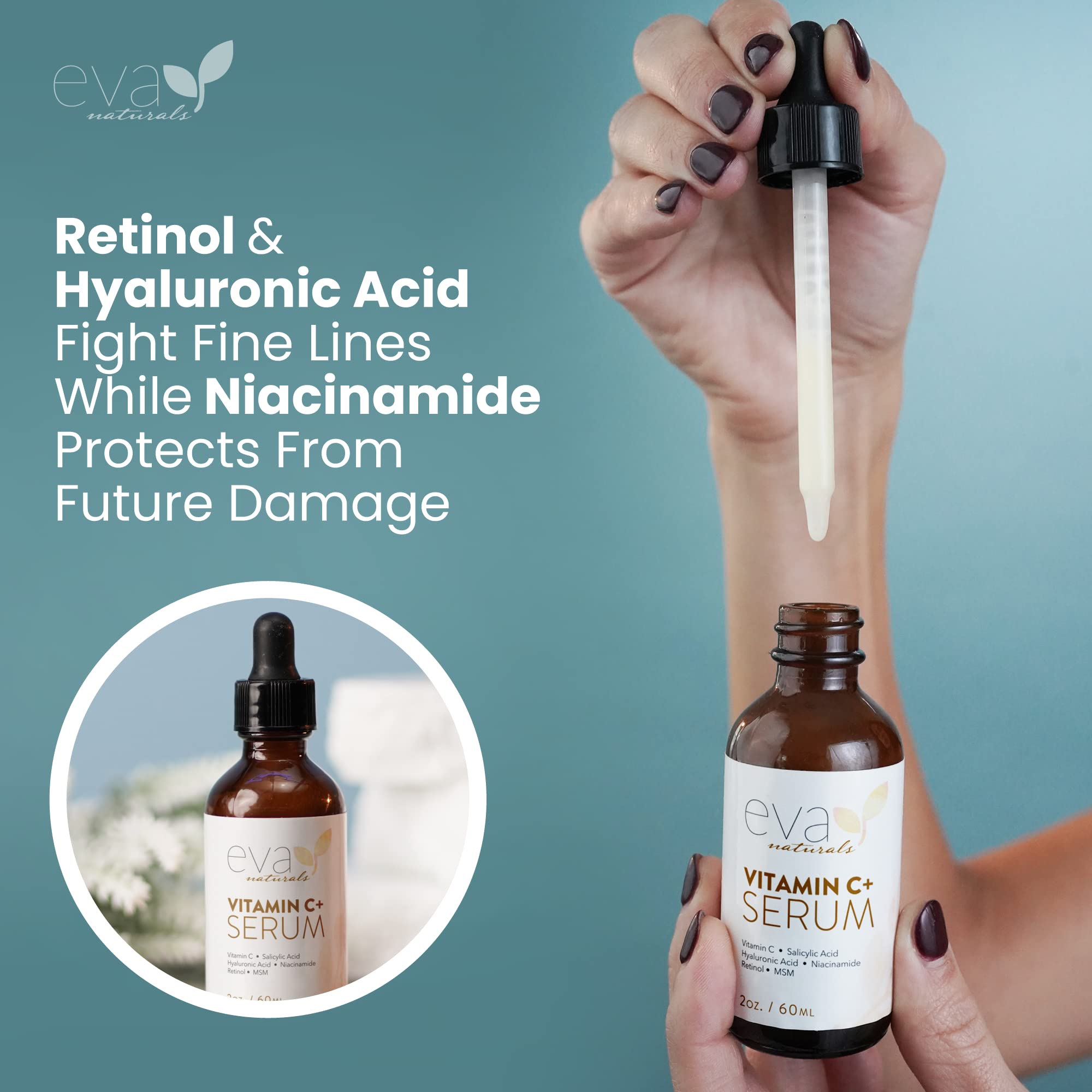 Vitamin C Serum for Face - Vitamin C Facial Serums with Hyaluronic Acid, Retinol Eva Naturals Au supplements