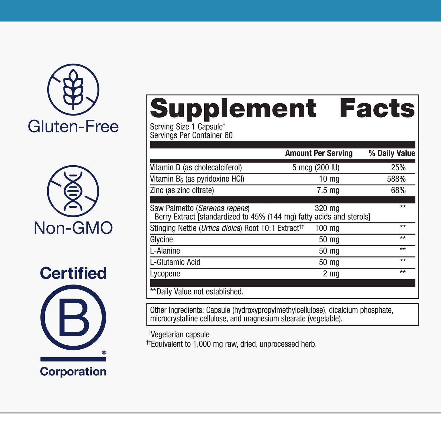 Metagenics Concentrated Ultra Prostagen - Prostate & Urinary Health with Saw Palmetto, Stinging Nettle, Lycopene & Zinc - Supports Hormonal Balance & Immune Health* - Non-GMO- 60 Capsules Metagenics Au supplements