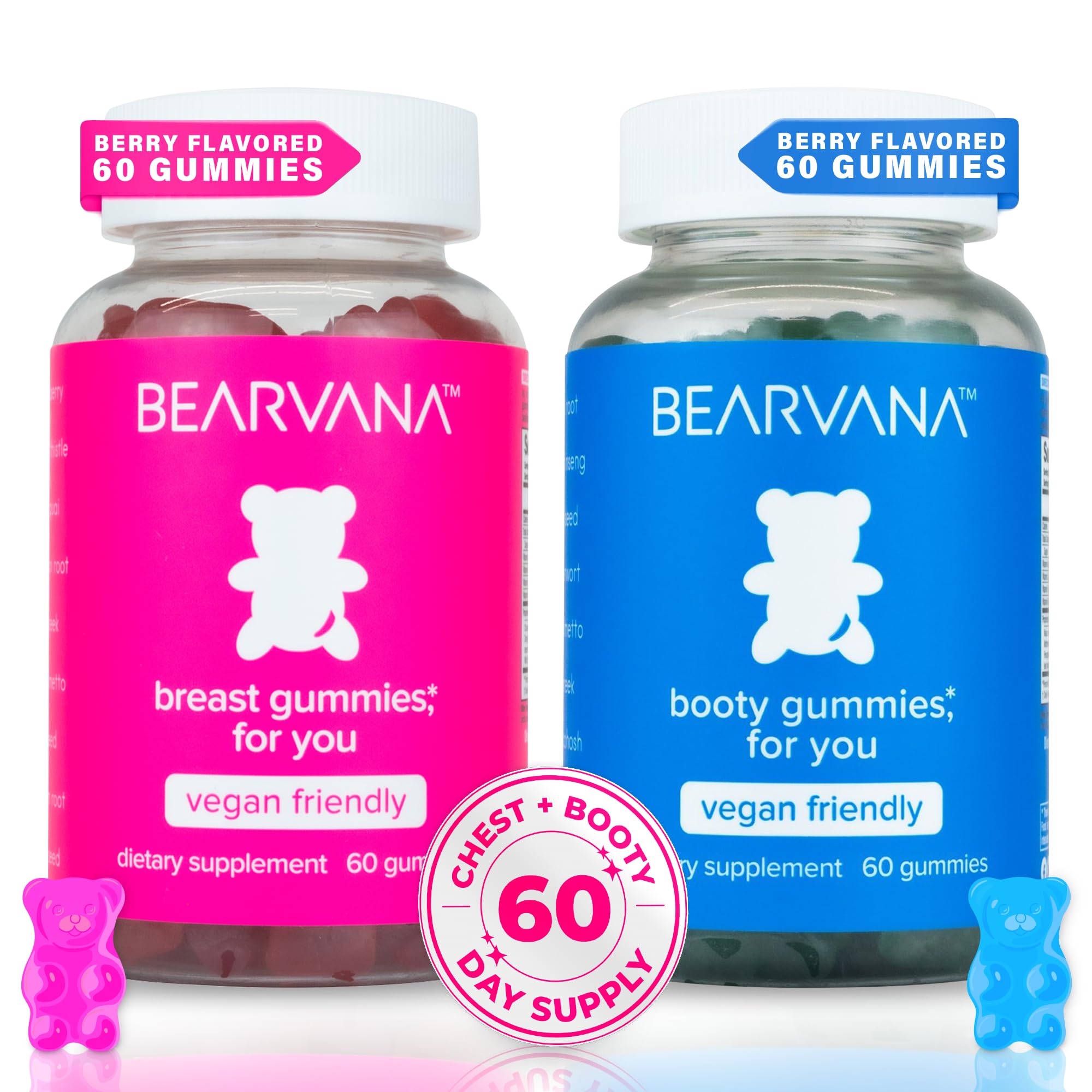 BEARVANA Gummies Combo Pack - Chest and Bum Gummies - Workout Aid - Women’s BEARVANA Au supplements