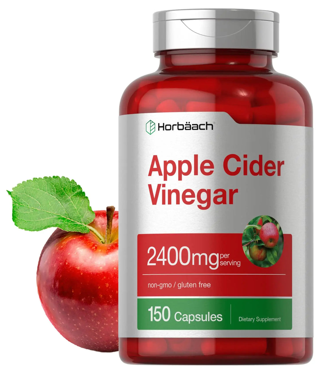 Apple Cider Vinegar Capsules | 2400mg | 150 Count | Non-GMO, Gluten Horbäach uk supplements
