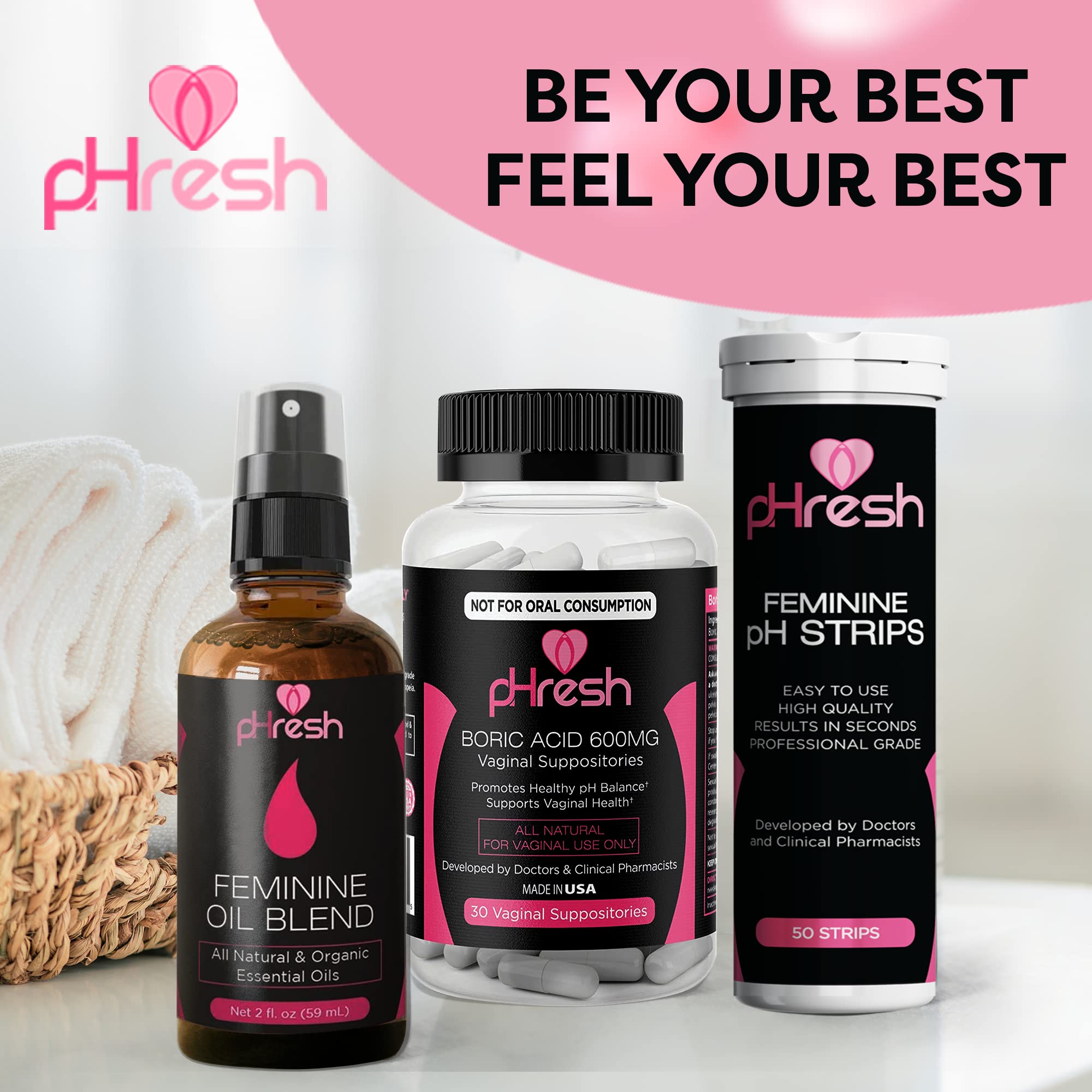pHresh Feminine Spray - 100% All Natural Yoni Oil for Women - with Tea Tree, Lemongrass, Orange Essential Oils ACE NUTRITION Au supplements