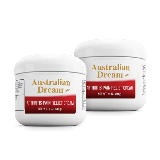 Australian Dream Arthritis Pain Relief Cream - Soothing & Non-Greasy - Powerful Topical Arthritis Pain Relief - Good for Muscle Aches or Joints - 9 oz Jars (2 Pack) Australian DreamAU supplements