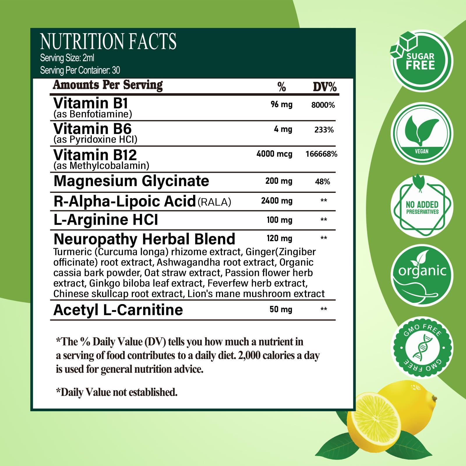 Neuropathy Supplements Liquid Drops, Advance 17-in-1 Stabilized R-Alpha Lipoic Acid (R-ALA) w. Acetyl L-Carnitine Vitamin B-Complex Magnesium, High Potency R-Lipoic Acid for Nerve Antioxidant Energy Vita PLynxera Au supplements