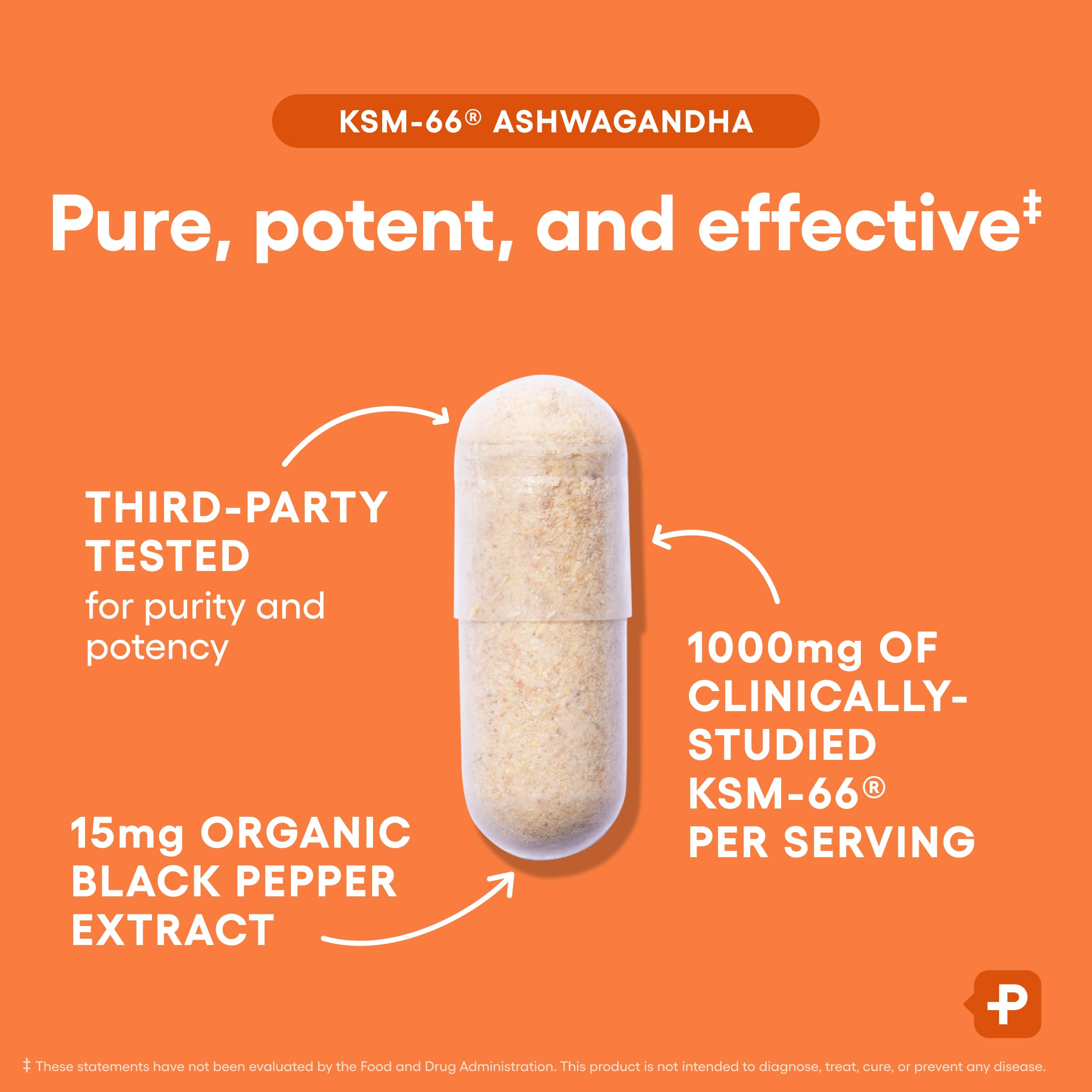 Physician's CHOICE KSM-66 Ashwagandha Root Powder Extract 1,000mg - Organic - with Black Pepper for Maximum Absorption - 5% Withanolides - Stress, Mood & Athletic Support - 60 Vegan Capsules Physician's CHOICE Au supplements