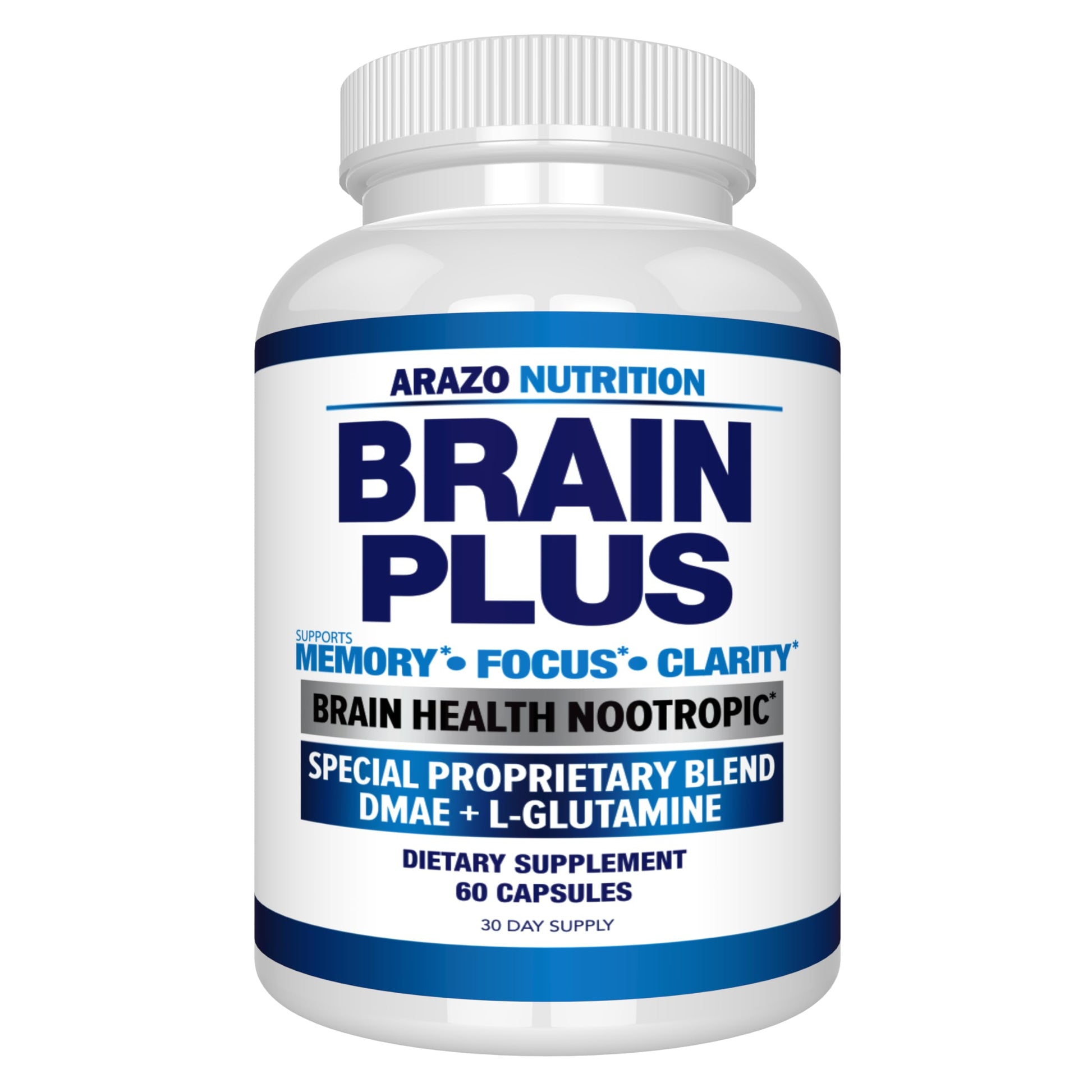 Arazo Nutrition Premium Brain Function Supplement – Memory, Focus, Clarity – Nootropic Booster with DMAE, Bacopa Monnieri, L-Glutamine, Multi Vitamins, Multi Minerals Arazo Nutrition Au supplements