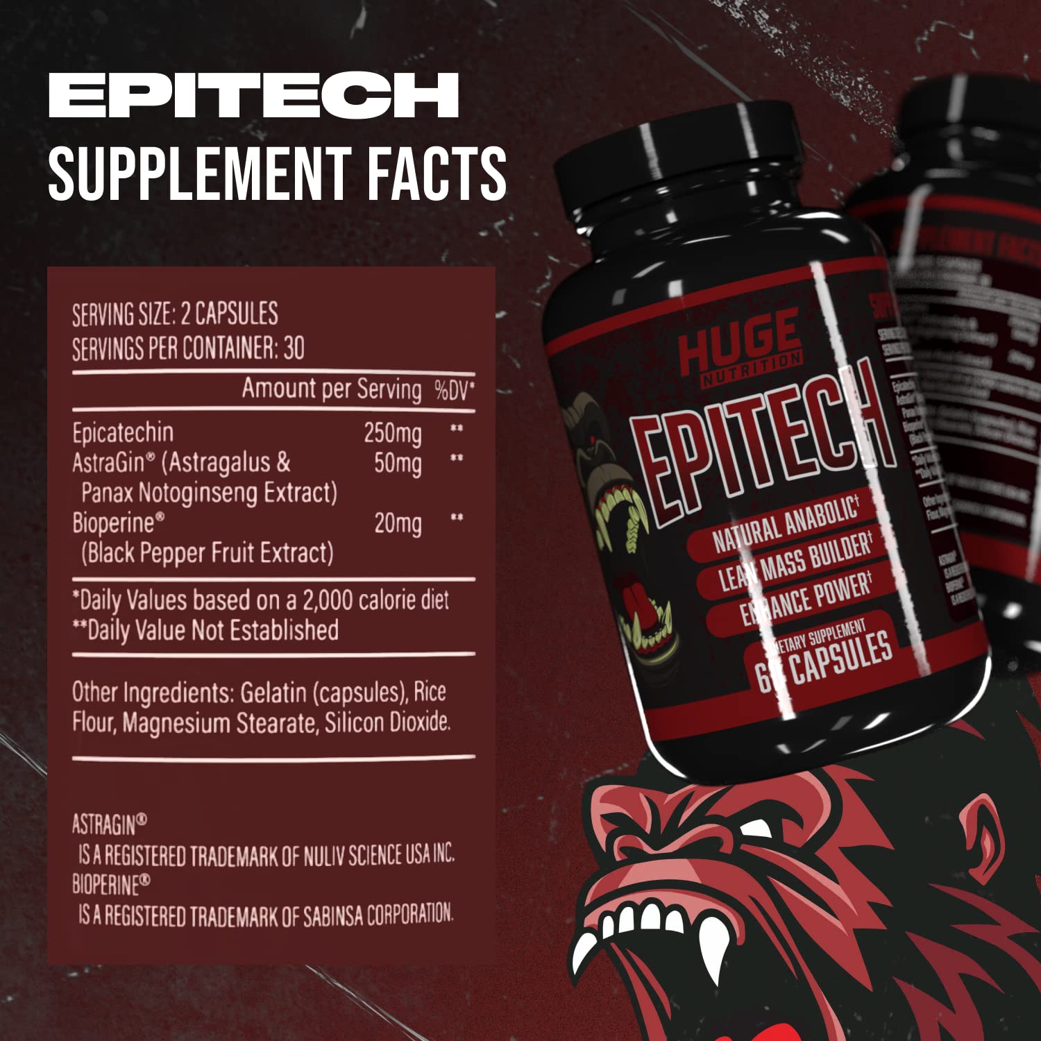 Huge Supplements, Epitech, Epicatechin Supplement, Increase Muscle Mass, Enhance Huge Supplements Au supplements