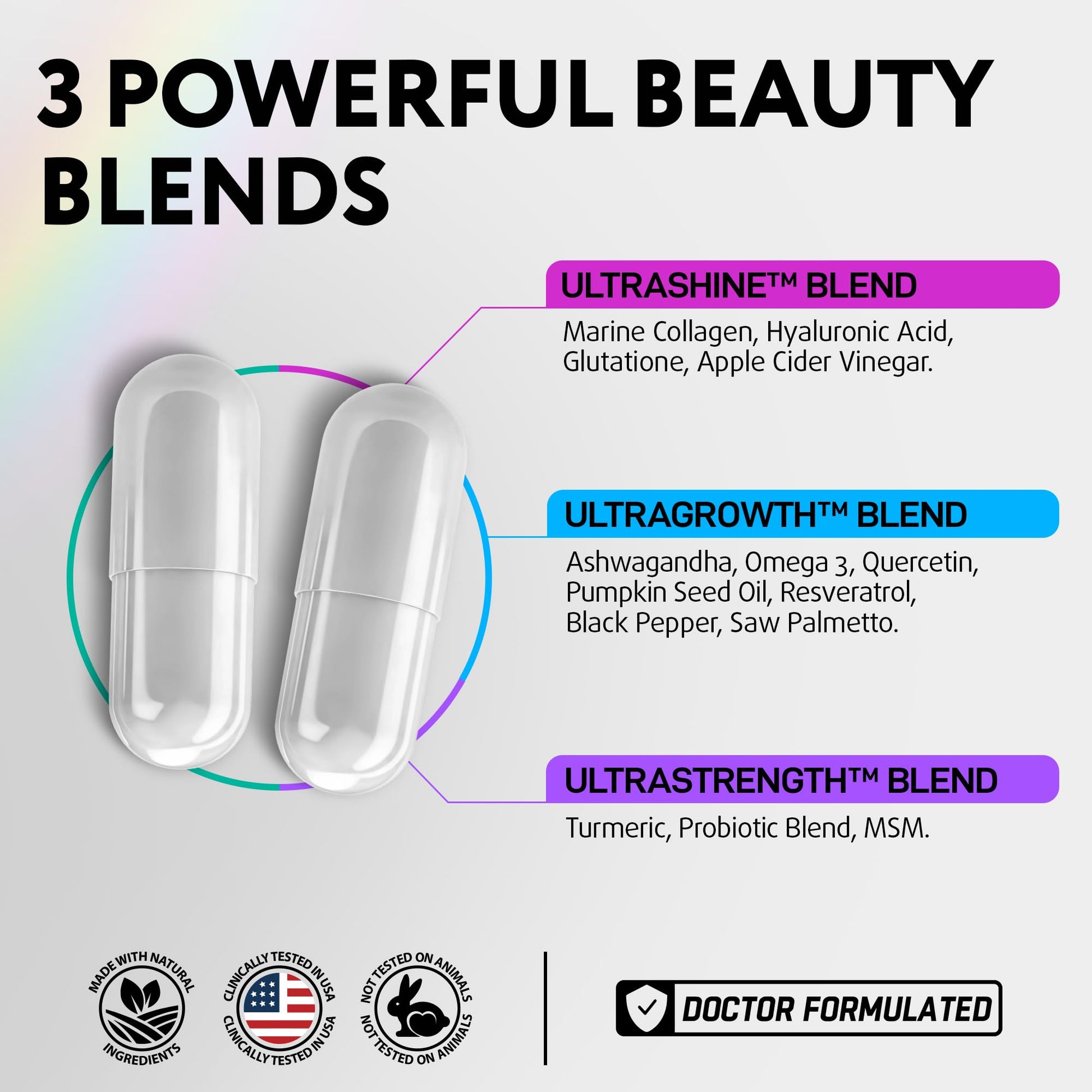 IQ BIOLOGY Biotin Collagen Keratin Astragalus Magnesium Ashwagandha Vitamin D3 Vitamin C IQ BIOLOGY Au supplements