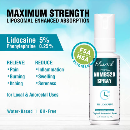 Ebanel Bundle of Lidocaine Numbing Spray, and Hemorrhoid Master Ebanel buy supplements Au