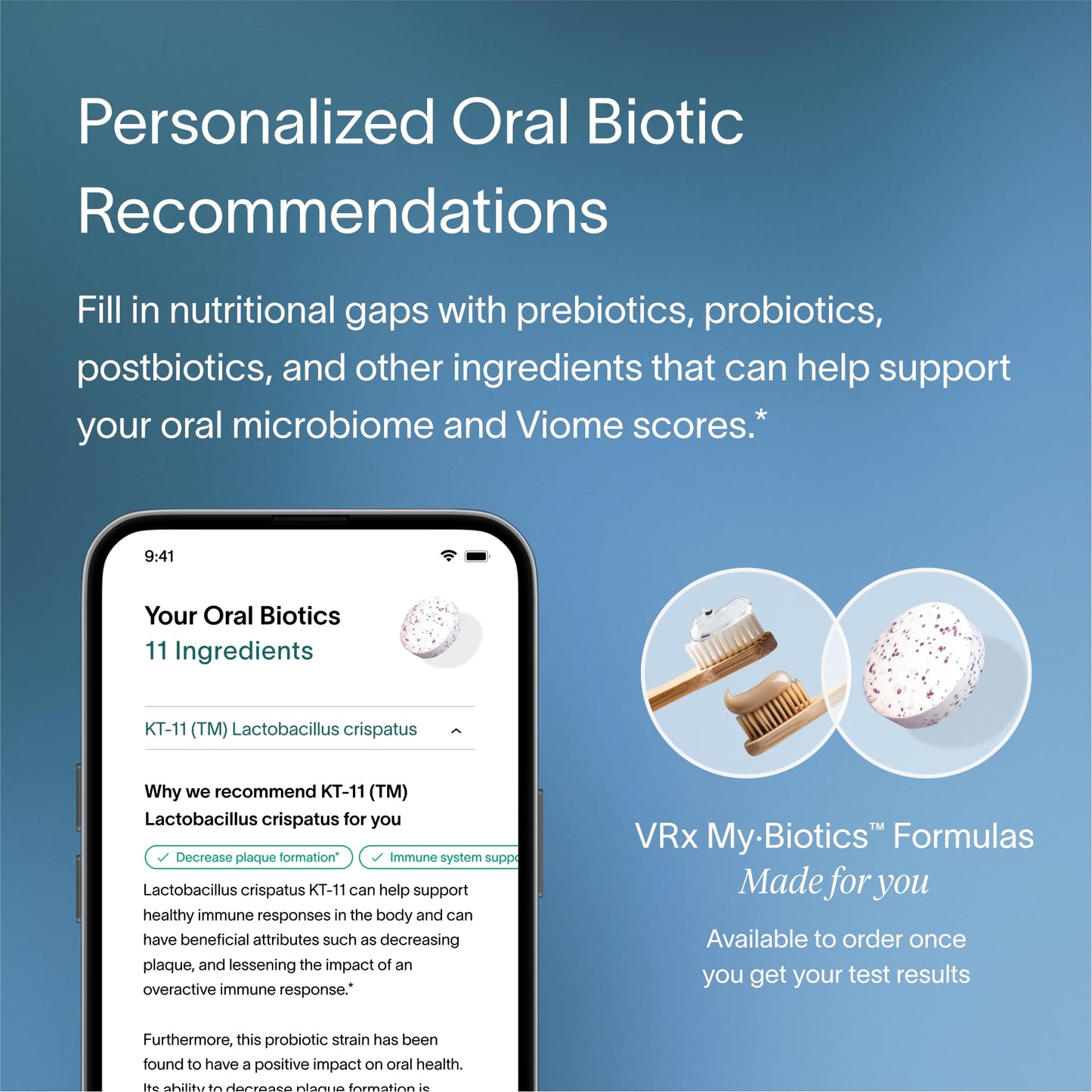 Viome at-Home Oral Microbiome Test Kit for Women & Men, in-Depth Saliva Analysis, 16 Health Scores, Oral Microbiome, Dental and Gum Health, Root Cause of Bad Breath, Detailed Analysis App Included ViomeUS supplements