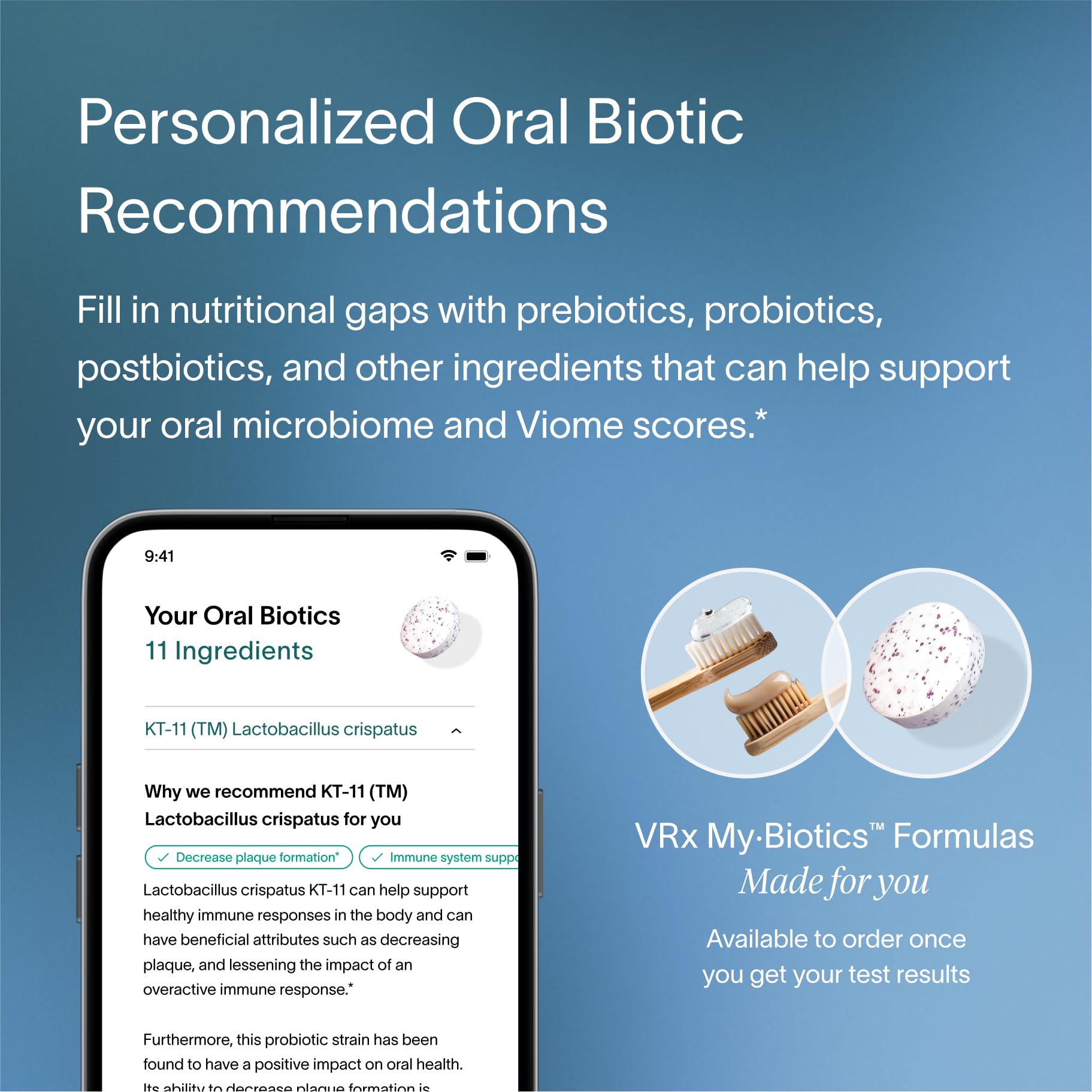 Viome at-Home Oral Microbiome Test Kit for Women & Men, in-Depth Saliva Analysis, 16 Health Scores, Oral Microbiome, Dental and Gum Health, Root Cause of Bad Breath, Detailed Analysis App Included ViomeUS supplements