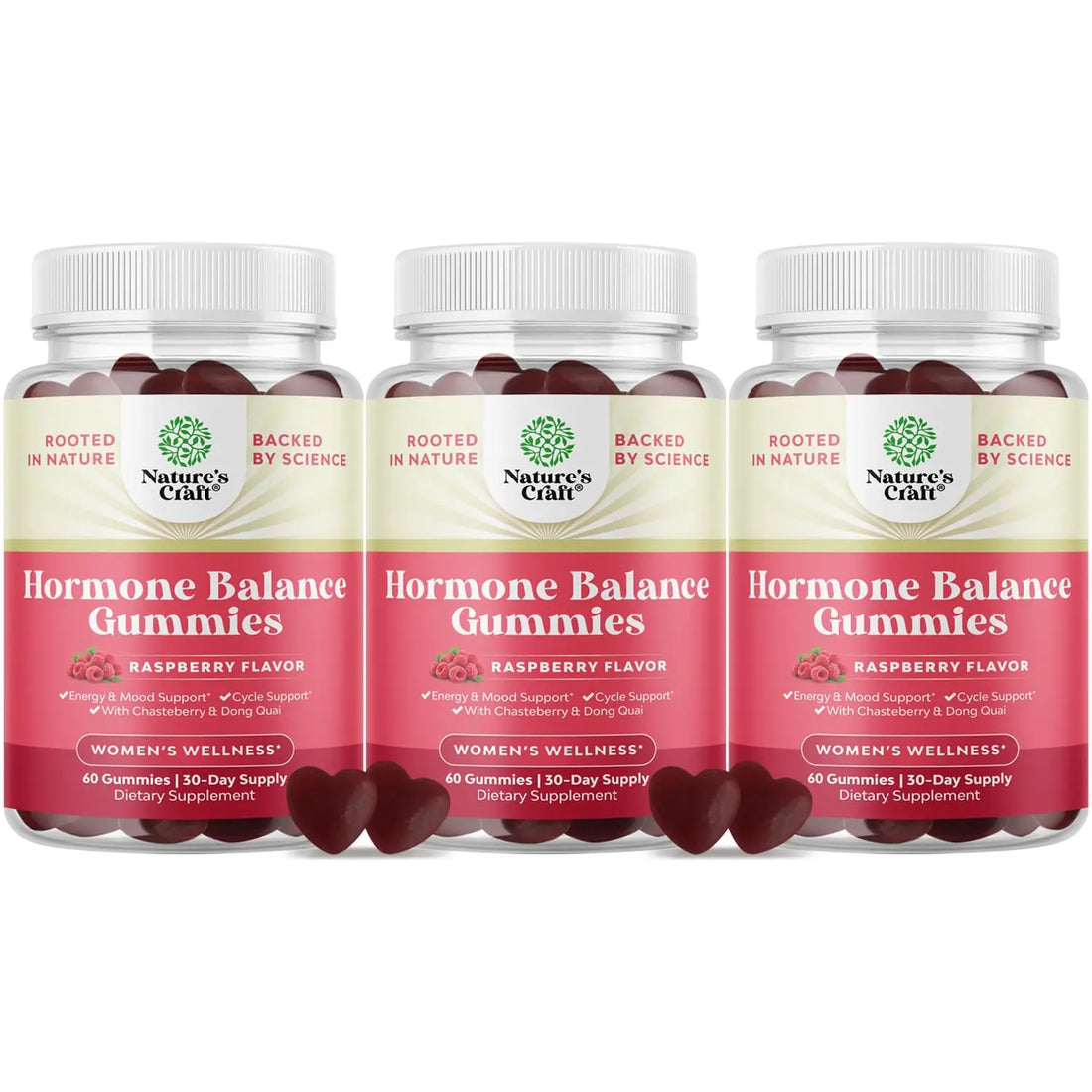 Hormone Balance for Women Gummies of All Ages - PMS Support Supplement for Women to Regulate Menstrual Cycle & Hormonal Balance Menopause & Mood Swings with Vitamin B6 & Dong Quai - 60 Chews - 3 pack Natures Craft uk supplements