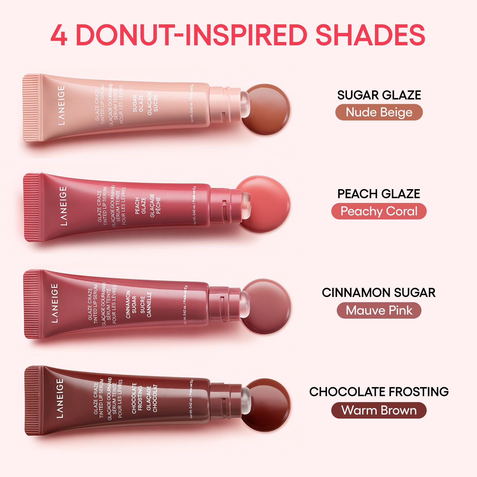 LANEIGE Glaze Craze Tinted Lip Serum, Raspberry Jam: Hydrating Lip Serum for Glossy, Nourished Lips with Plumping Polypeptides LANEIGE Au supplements