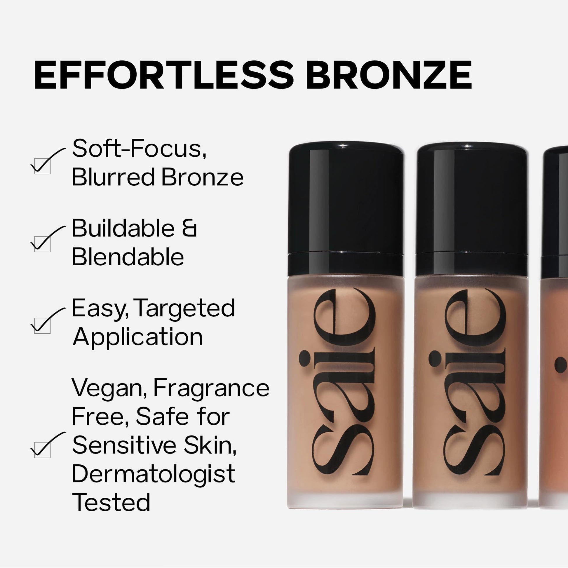 Saie Dew Bronze - Hydrating Liquid Bronzer Stick For a Sun Kissed Glow - Liquid Contour Stick Infused with Nourishing Skin Care Ingredients - Sculpted Face Makeup Essential - Sand (0.4 oz) Saie Au supplements