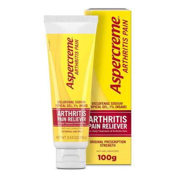 Aspercreme Arthritis Pain Relief Gel for Arthritis & Joint Pain, Non-steroidal Anti-inflammatory Topical Gel with Max-Strength Diclofenac Sodium, 100 g Aspercreme Au supplements