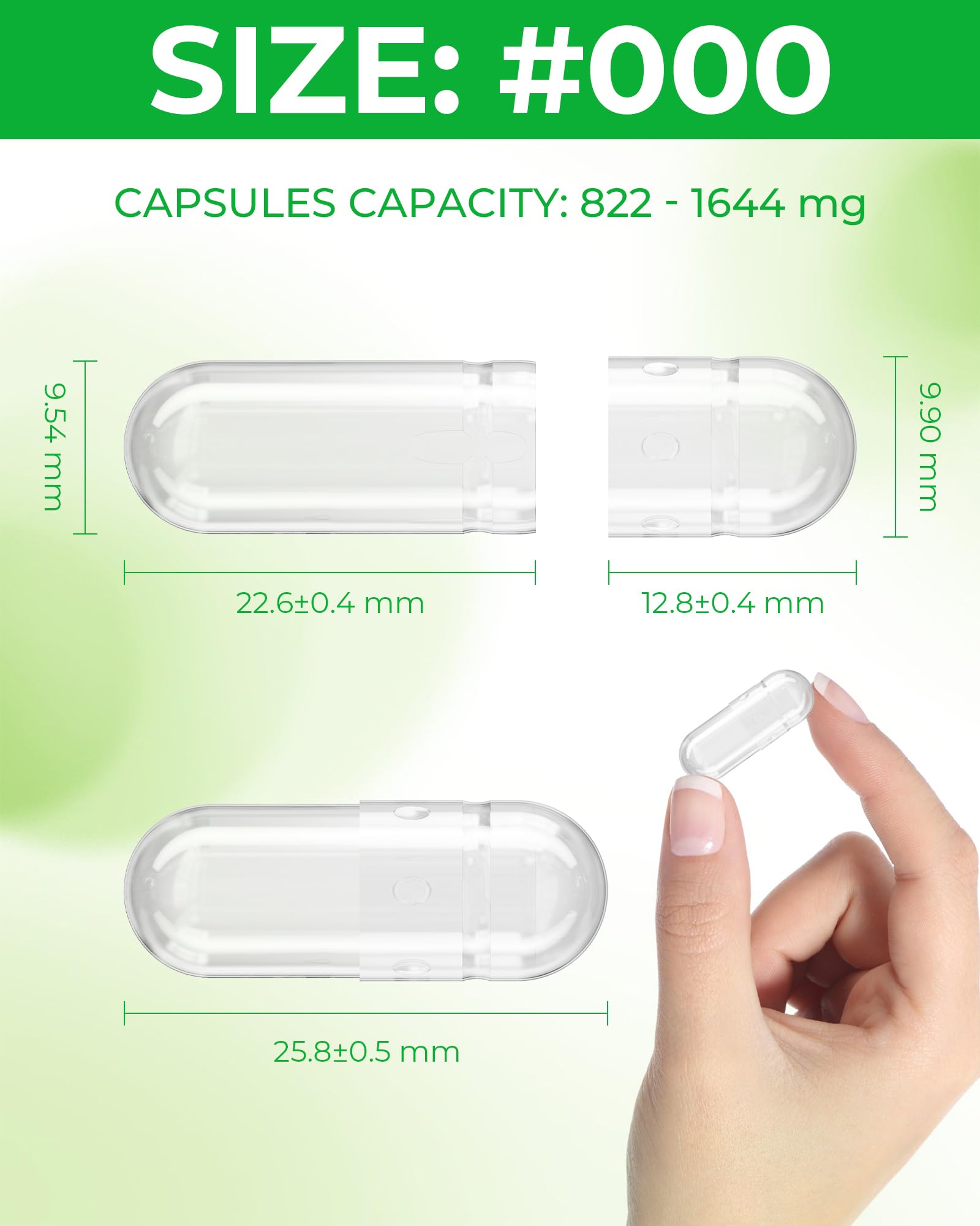Angtai JN Capsules Size 000 Vegan Empty Plant Based Clear (100 Count) Gluten Free, Non-GMO, Halal Certified Pill Caps Filling Kit with 2 Spoons for Vegetarian DIY Your Own Supplements Angtai JN Au supplements