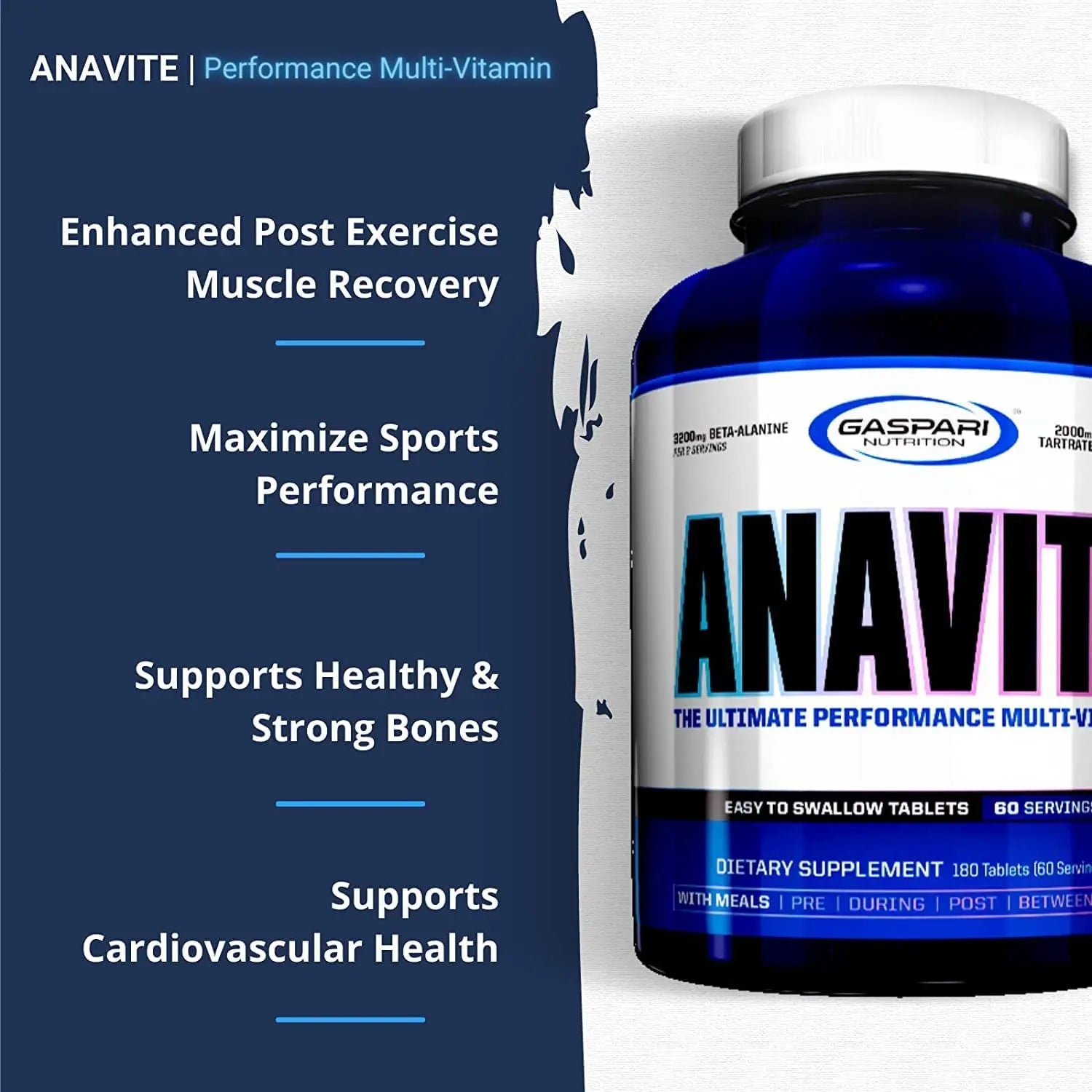Gaspari Nutrition Anavite, Full Spectrum Multi-Vitamin Packs, Anavite Multivitamins, CLA, Omega 3s, Proven Gut, and Proven Liver Detox Gaspari Nutrition Au supplements