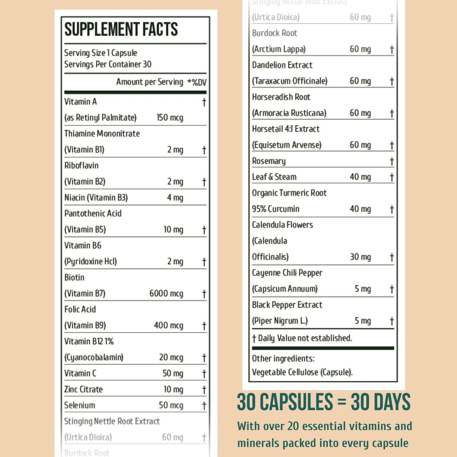 Project Anti-Aging Menopause Hair Don’t Care – Hair Growth Vitamins for Women 40+ to Support Thinning, Volume, Skin & Nails – Nutrient-Rich Supplement for Stronger, Fuller – Visible Results Project Anti-Aging Au supplements