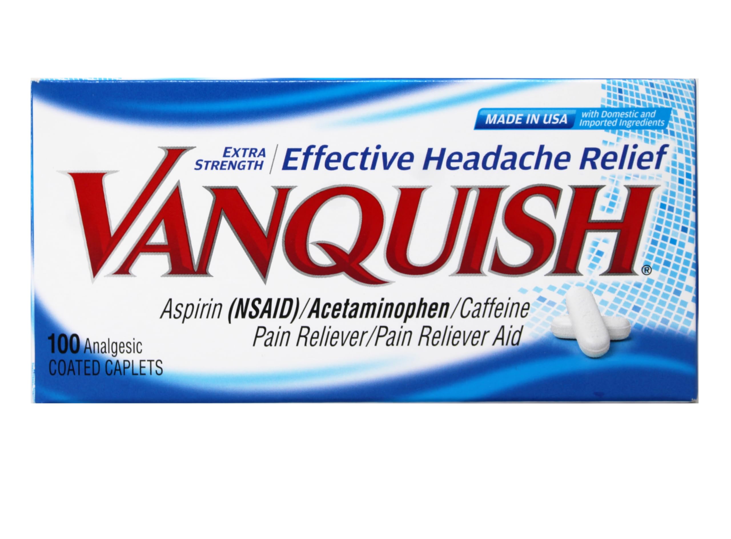 Vanquish Pain Reliever, 100 Count (Pack of 2) Vanquish Au supplements