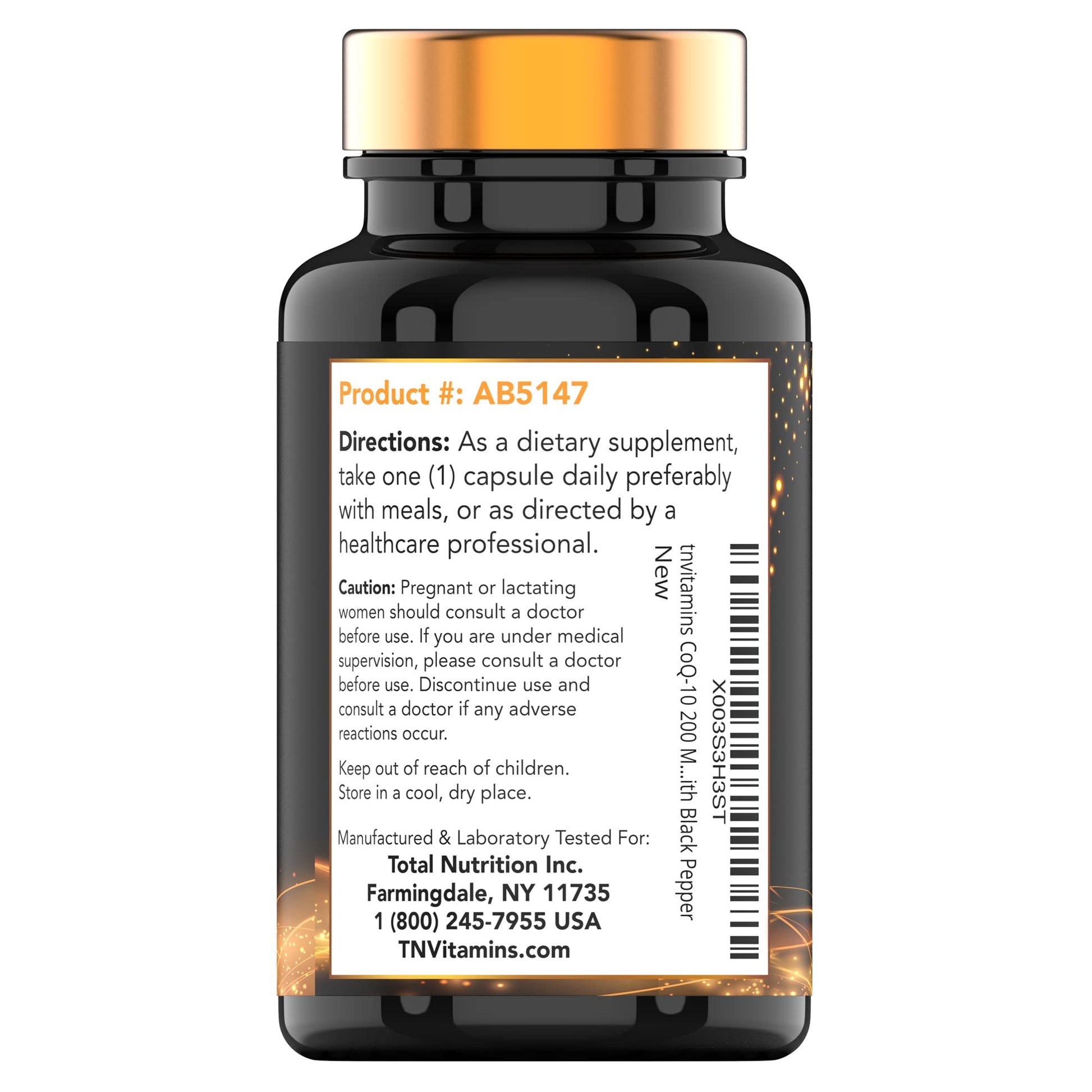 tnvitamins Ultra Potent CoQ-10 200 MG - 150 Capsules with Black Pepper Extract tnvitamins Au supplements