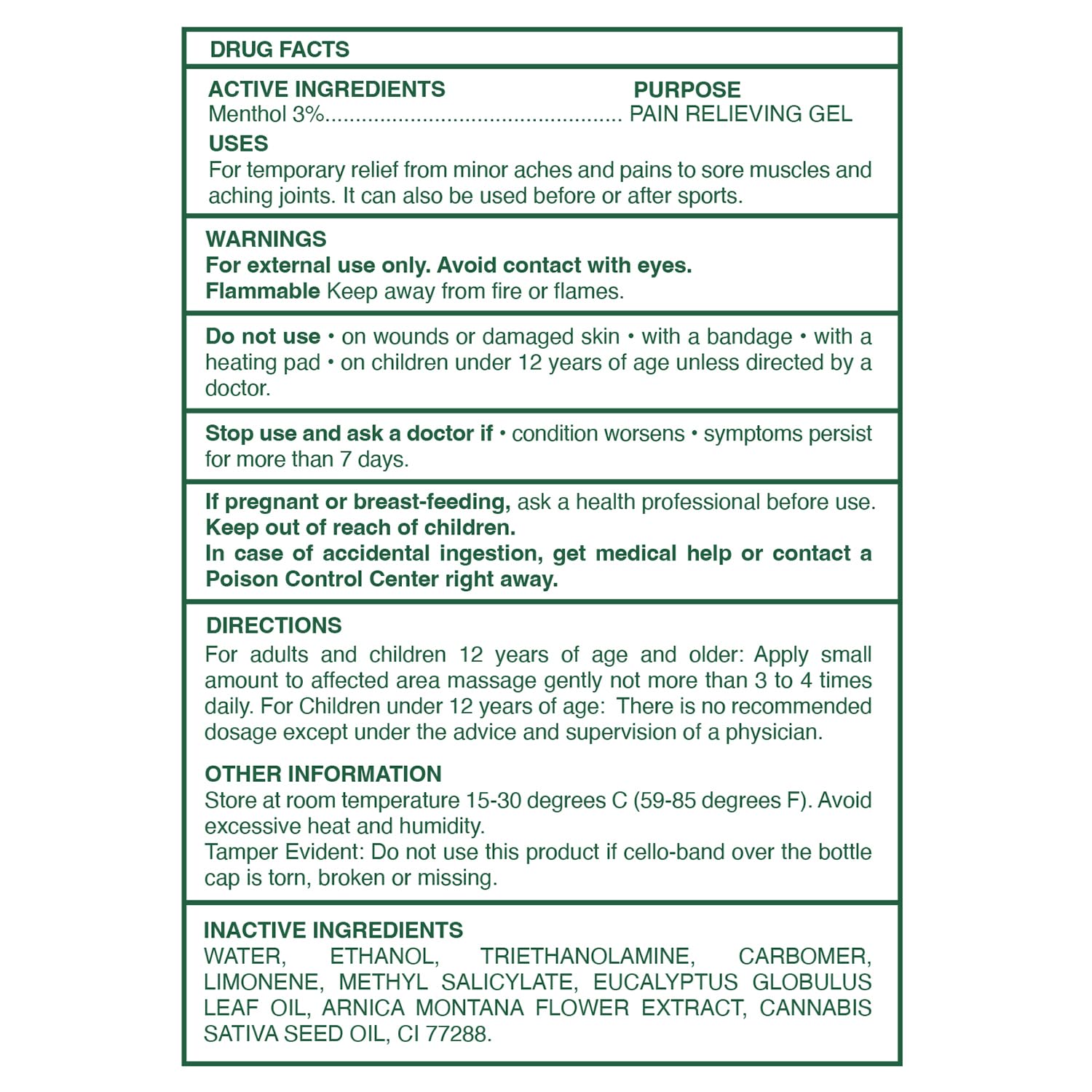 Ross D’Elen Green Menthol Gel Small - 3 Pack (3) ROSS D'ELEN Au supplements