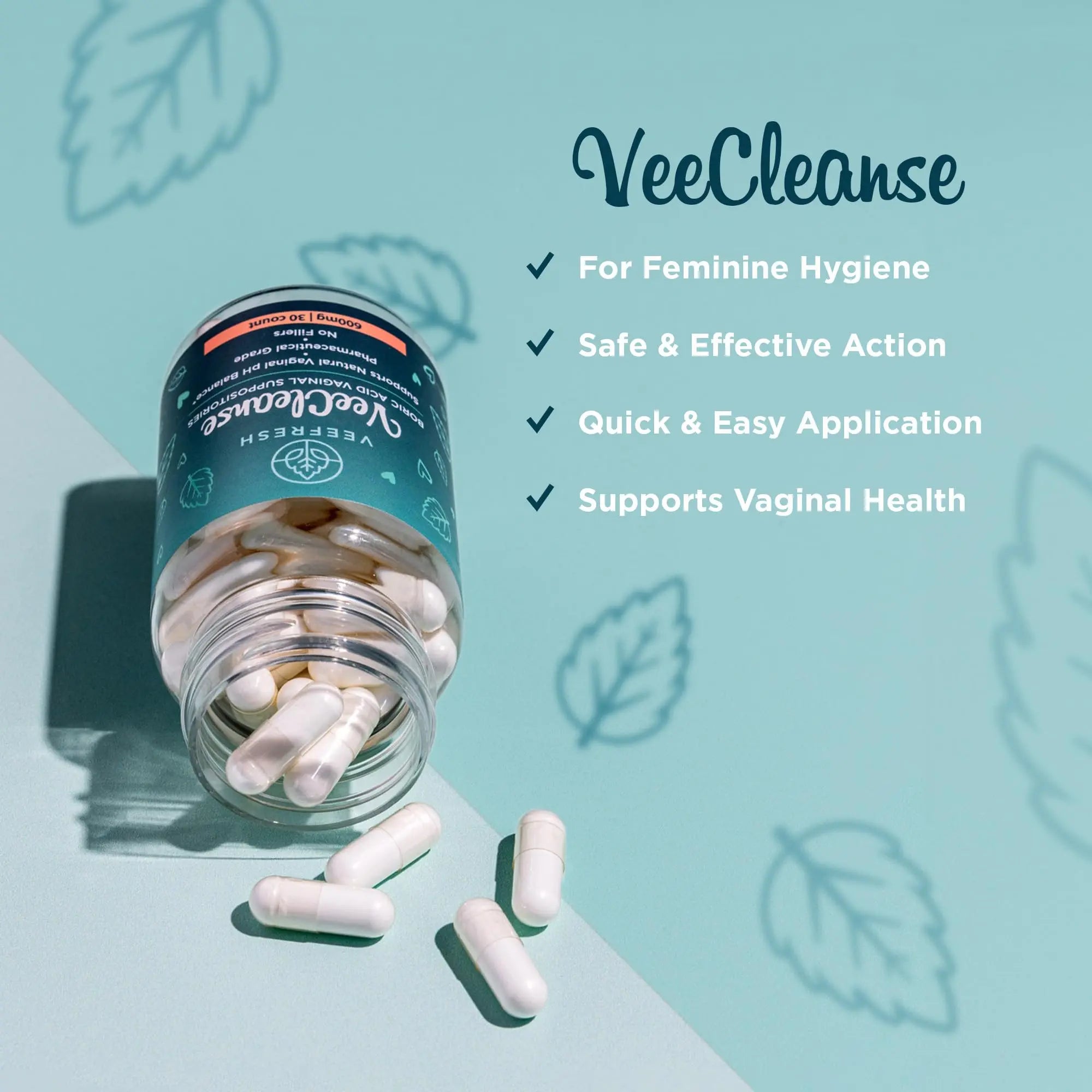 VeeBalance Bundle – Boric Acid Suppositories, Feminine Wash & Cranberry Probiotics for Women – pH Balance & Freshness Support VeeFresh Au supplements