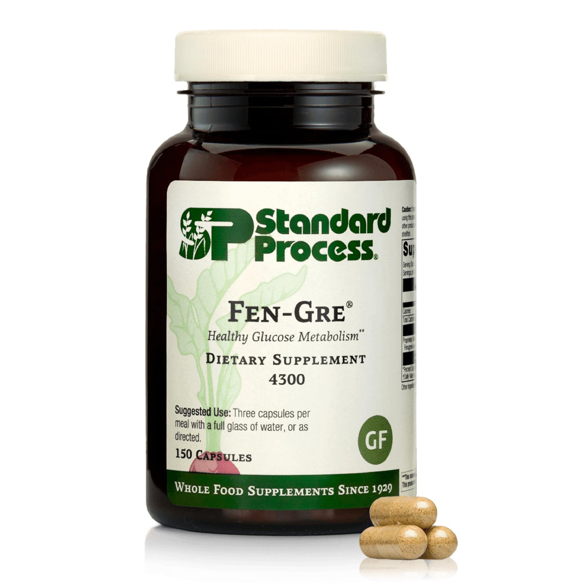 Standard Process Fen-Gre - Supports Respiratory Support & Healthy Metabolism - Aids Healthy Levels of Mucus & Phlegm - Supports Lung Health & Bronchial Tubes - Gluten-Free & Non-Dairy - 150 Capsules Standard Process Inc. Au supplements