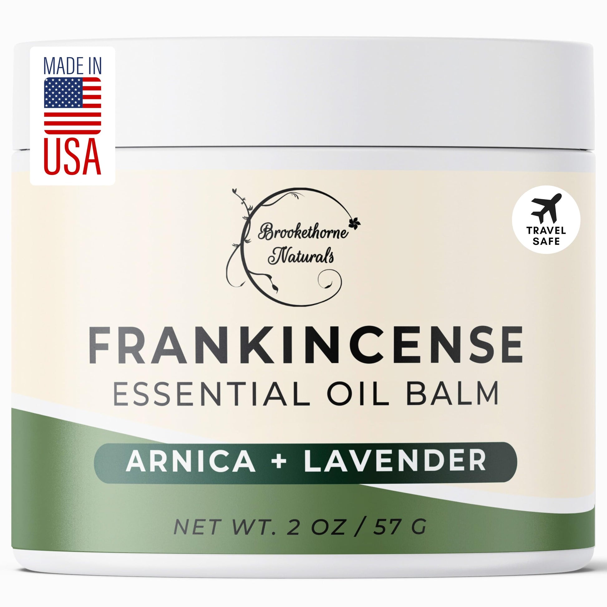 Brookethorne Naturals Frankincense Balm | Frankincense Essential Oil Balm for Skin Hydration | Soothing Muscle & Joint Support | Boswellia Extract, Arnica Montana, Castor Oil & Lavender 2oz Brookethorne Naturals Au supplements