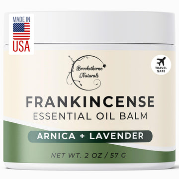 Brookethorne Naturals Frankincense Balm | Frankincense Essential Oil Balm for Skin Hydration | Soothing Muscle & Joint Support | Boswellia Extract, Arnica Montana, Castor Oil & Lavender 2oz Brookethorne Naturals Au supplements
