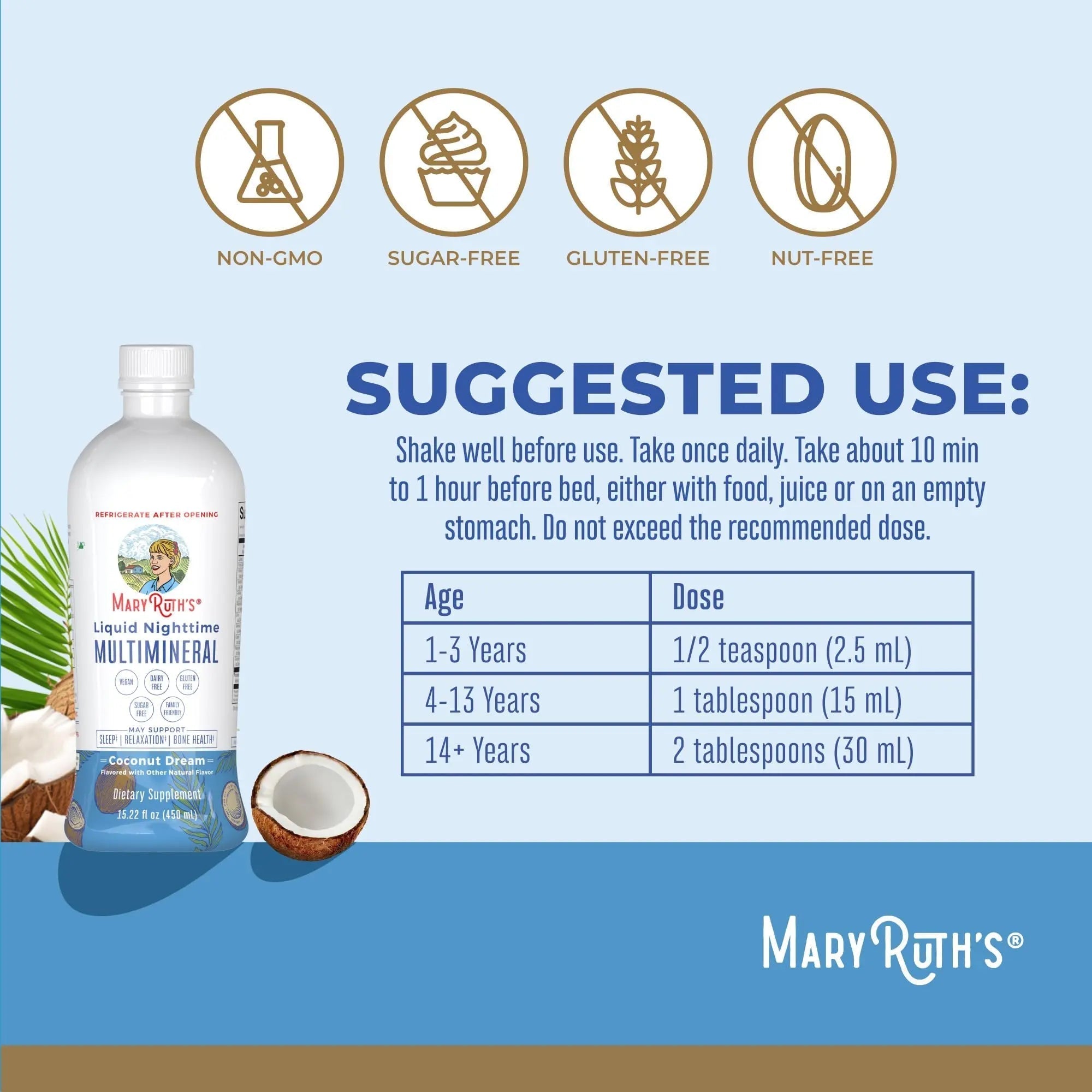 MaryRuth's Multivitamin Gummies for Women (Strawberry) & Liquid Nighttime Multimineral (Pineapple) | Clean Label Project Verified | MARYRUTH'S Au supplements